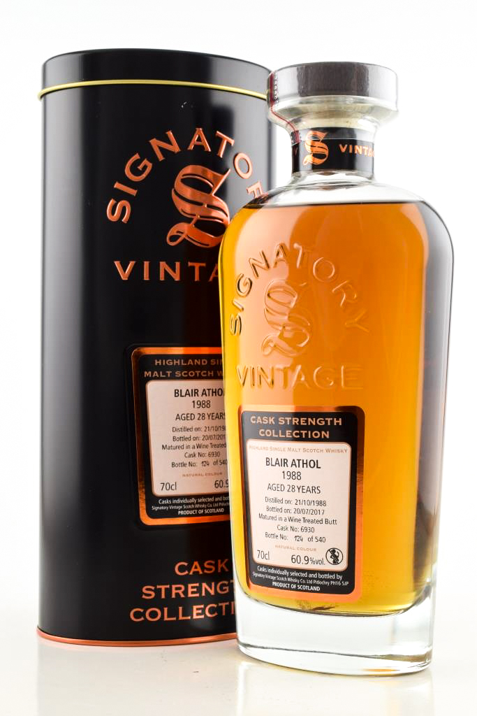 Blair Athol 28 Year Old 1988/2017 Wine Treated Butt # 6930 Signatory Cask strength Coll. 60.9% vol. 0,7l