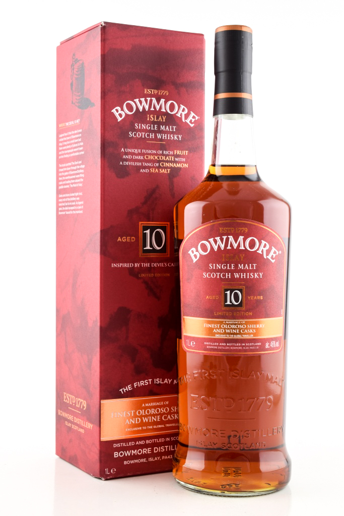 Bowmore 10 Year Old Inspired by the Devil's Cask Series 46% vol. 1.0L Bowmore 10 Year Old Inspired by the Devil's Cask Series 46% vol. 1.0L
