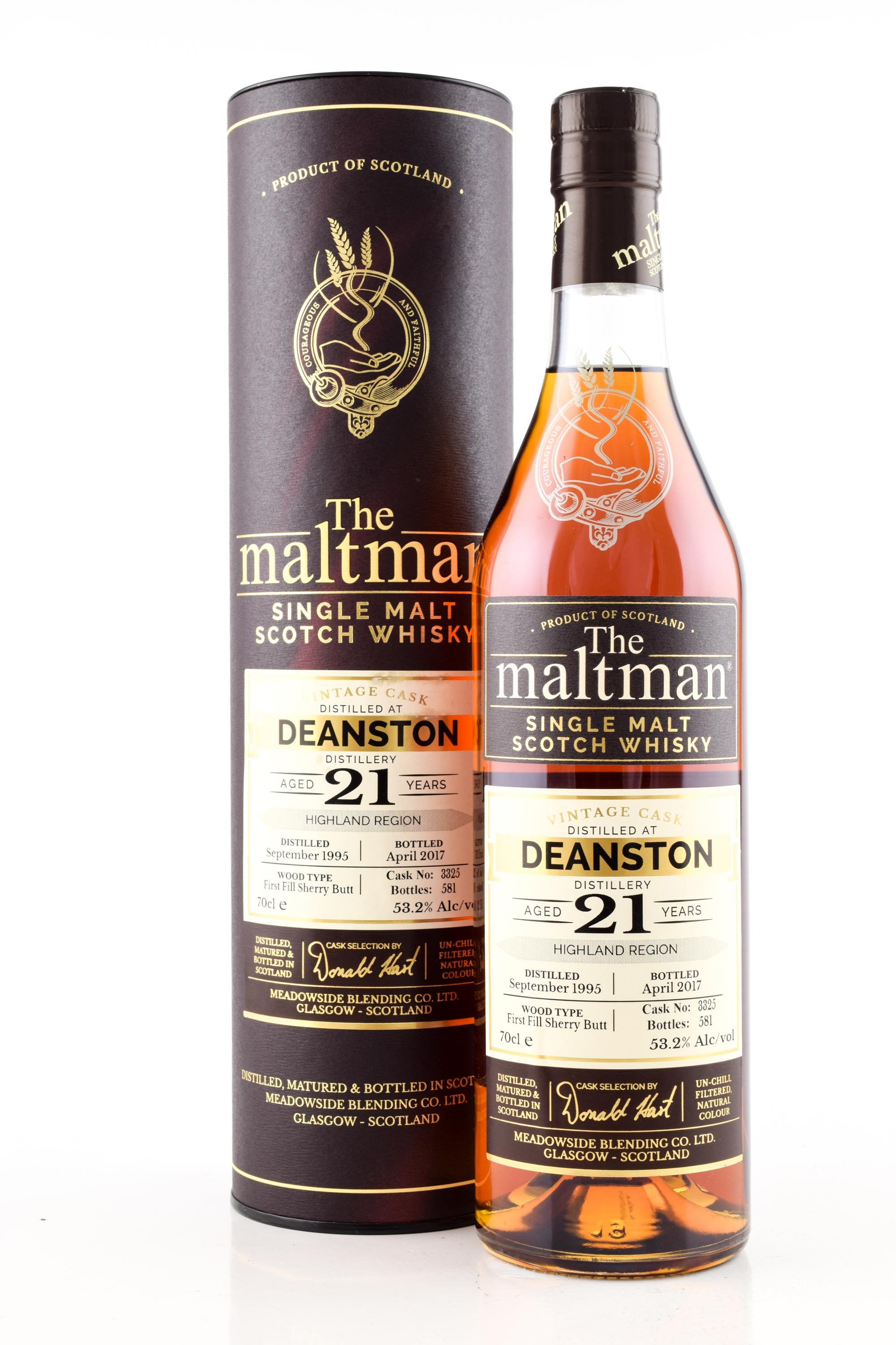 Deanston 21 Year Old 1995/2017 First-fill Sherry Butt # 3325 The Maltman 53.2% vol. 0,7l