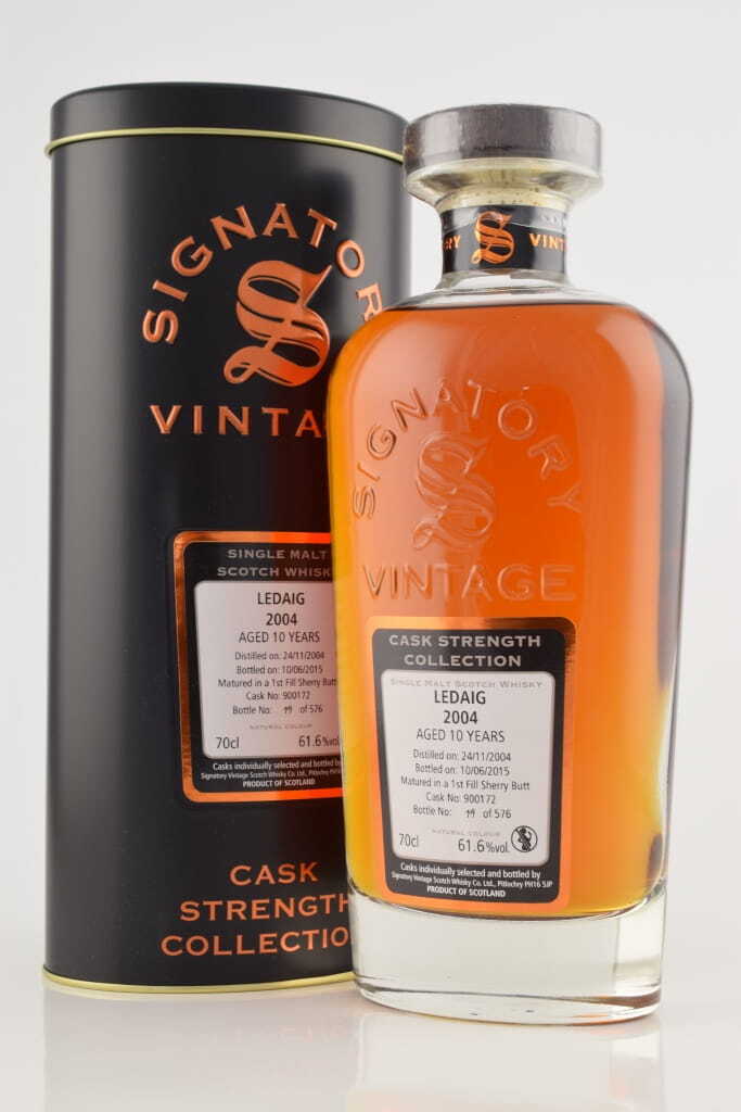 Ledaig 10 Year Old 2004/2015 Signatory Cask Strength Coll. 61.6% vol. 0,7l Ledaig 10 Year Old 2004/2015 Signatory Cask Strength Coll. 61.6% vol. 0,7l
