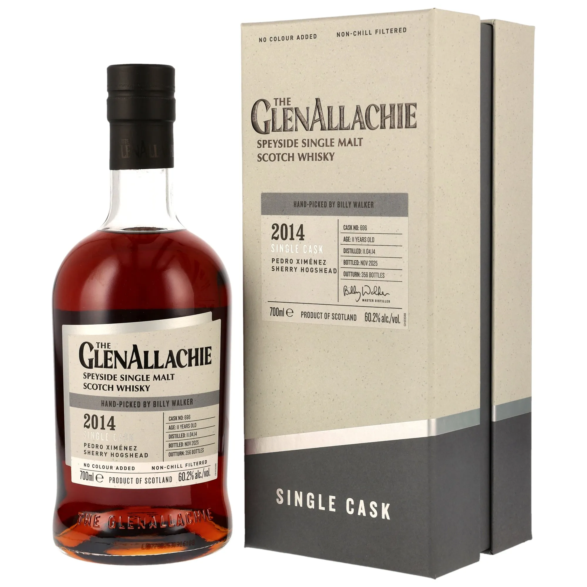 GlenAllachie Single Cask 11 Year Old, Sherry Cask, Cask #696, 2025, 60.2%