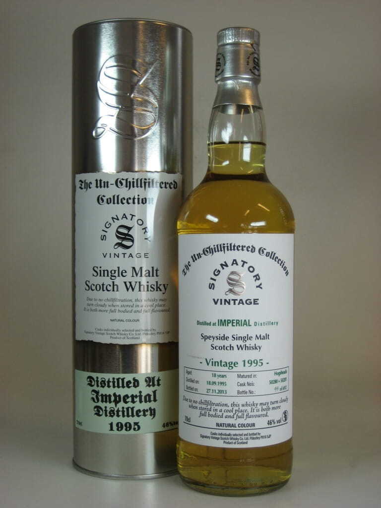 Imperial 18 Jahre 1995/2013 Hogsheads Un-Chillfiltered Signatory 46%vol. 0,7l