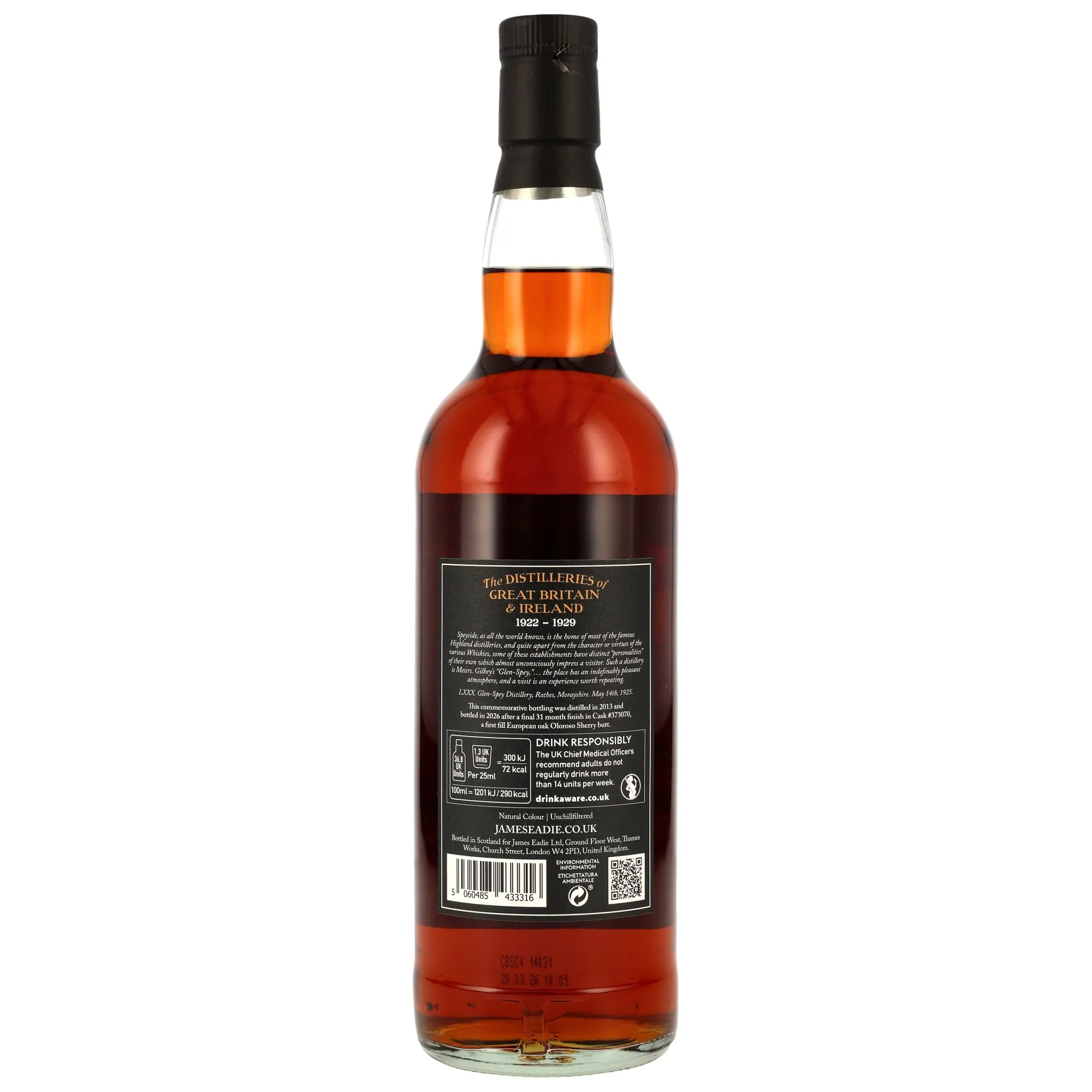 Glen Spey 2013/2026 - 12 Jahre - 1st Fill Oloroso Sherry Butt Finish #373070 - James Eadie