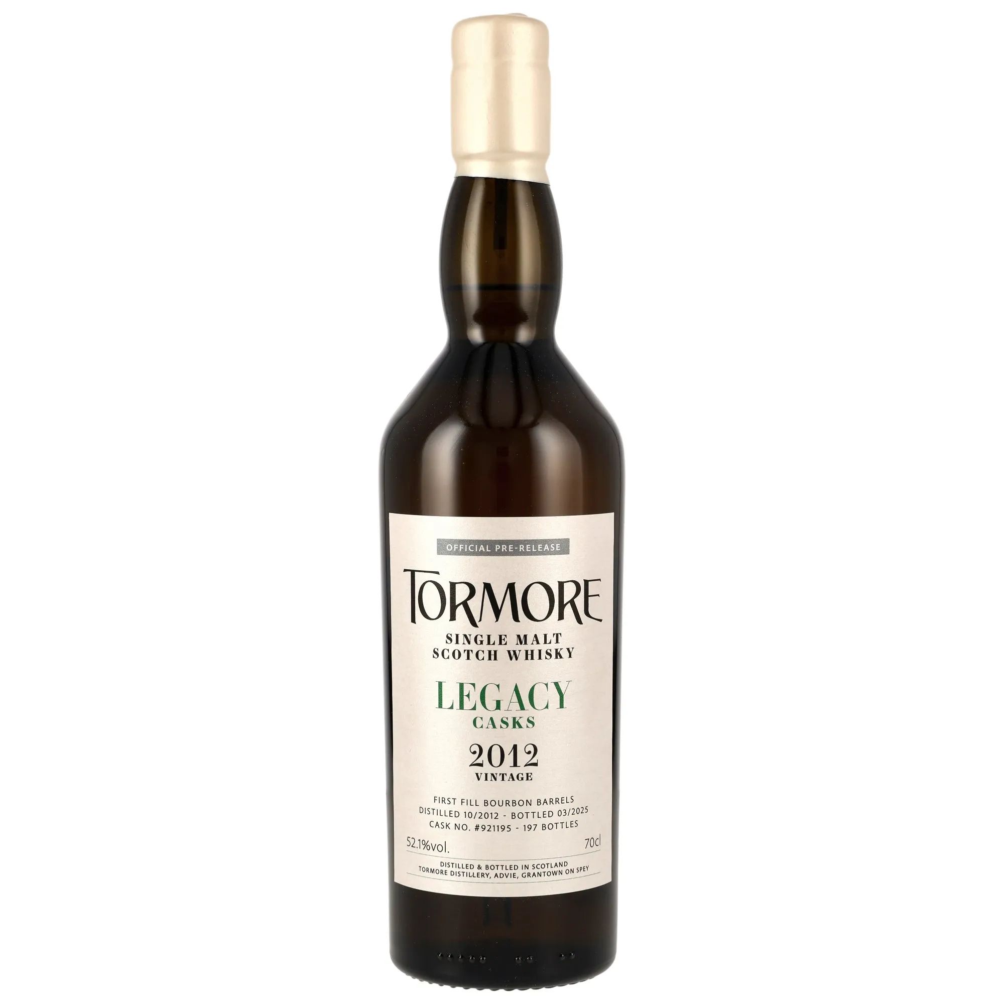 Tormore Legacy Cask 12 Year Old, Second Fill Bourbon Cask, Cask #800313, 2025, 52.3%