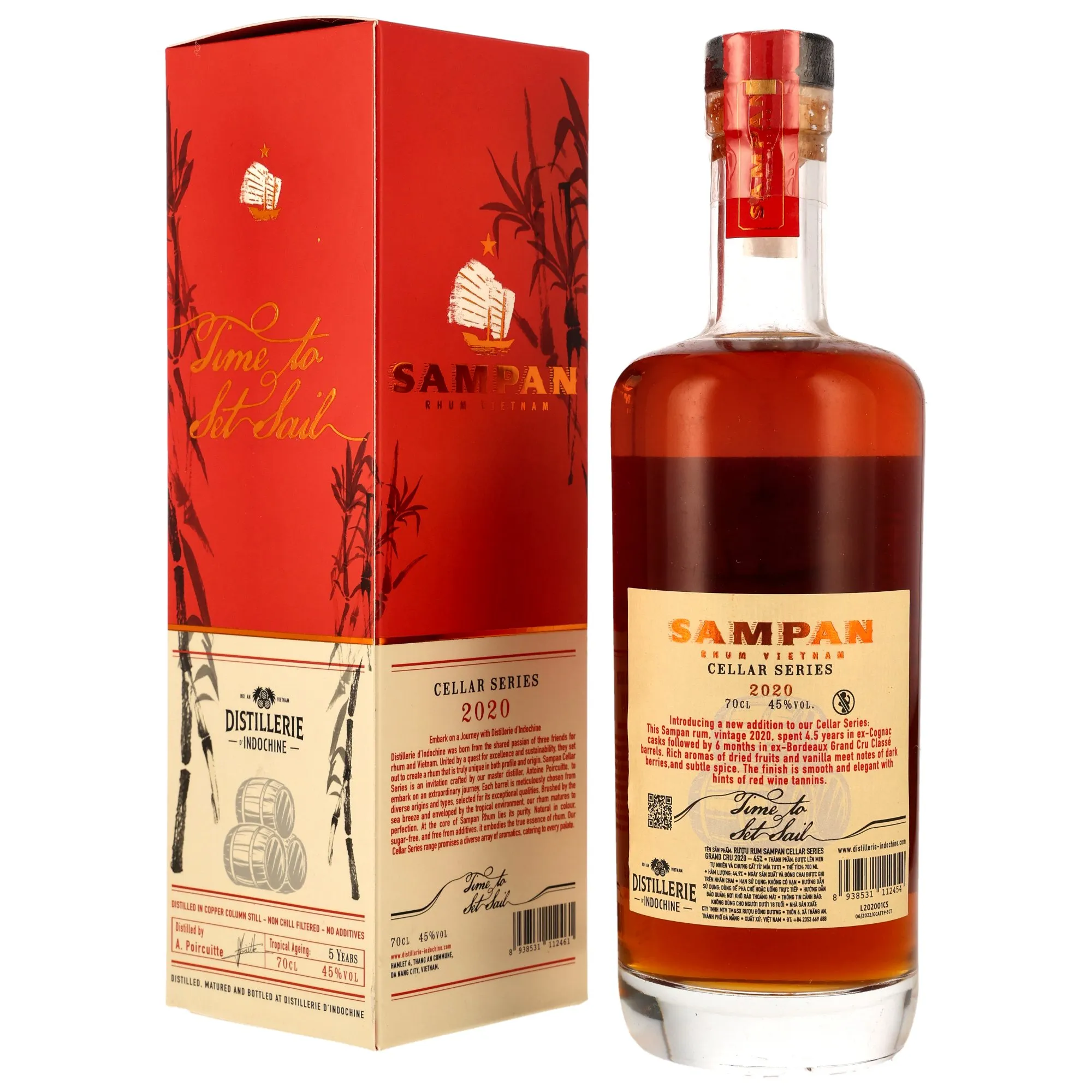 SAMPAN Rhum 2020/2025 - 5 Jahre - Cognac-Grand Cru Cask - Cellar Series (Vietnam)