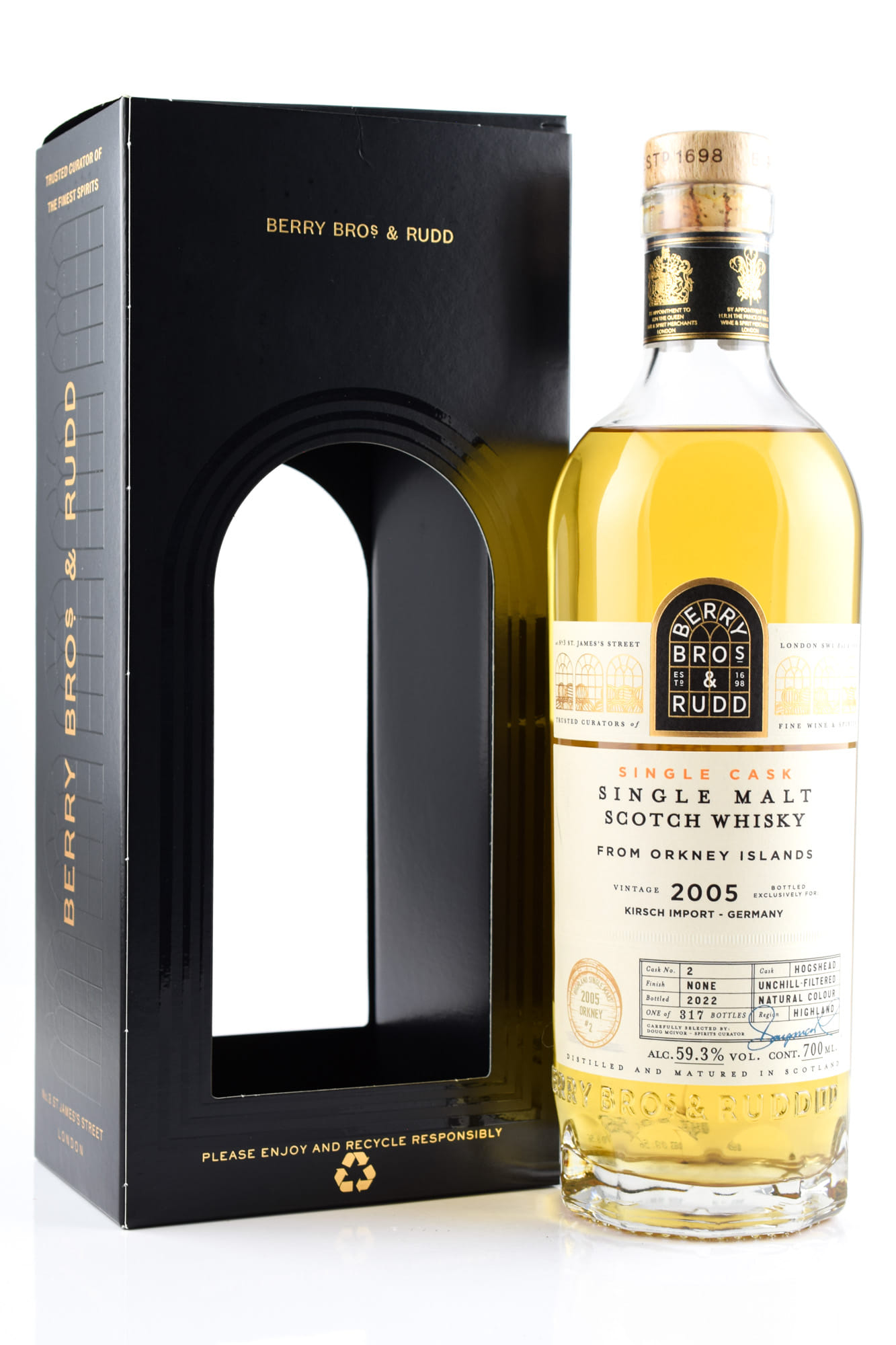 From Orkney Islands 2005/2022 American Oak Hogshead #2 Berry Bros. & Rudd 59,3%vol. 0,7l From Orkney Islands 2005/2022 American Oak Hogshead #2 Berry Bros. & Rudd 59,3%vol. 0,7l