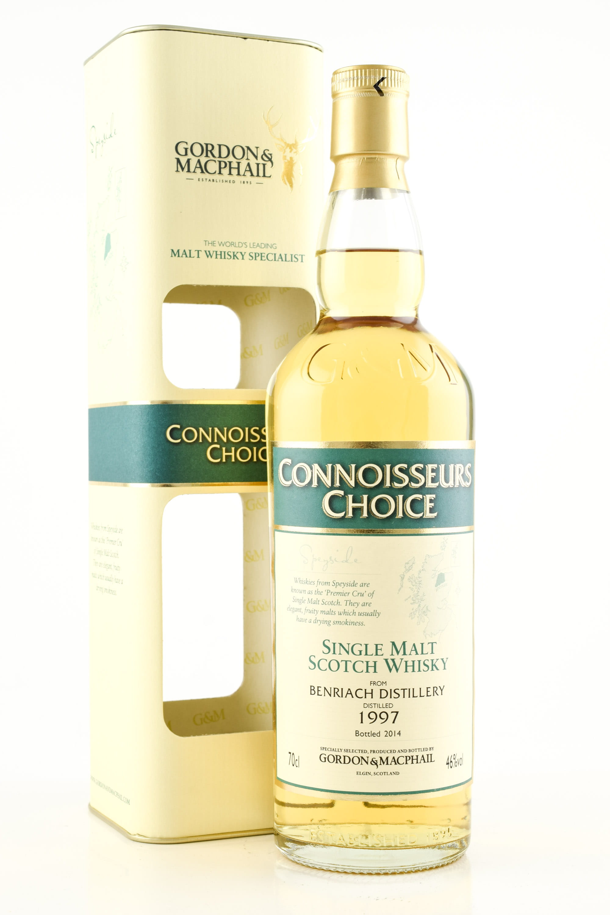 Benriach 1997/2014 Refill American hogsheads Gordon & MacPhail Connoisseurs Ch. 46% vol. 0,7l