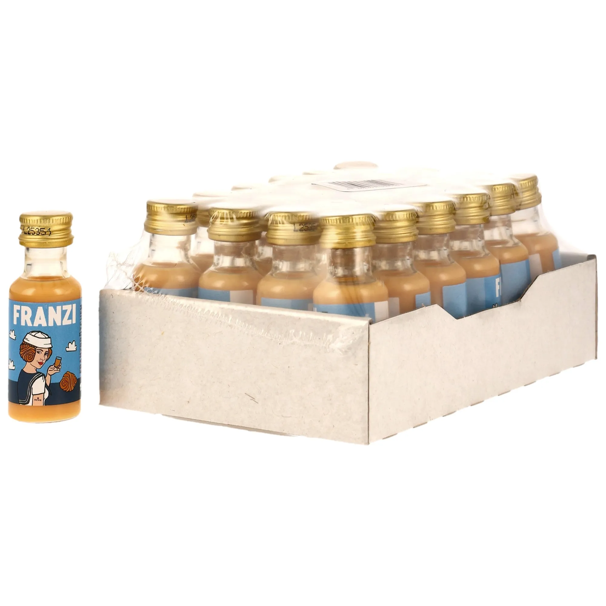 Franzi Franzbrötchenlikör - Mini PET - VPE: 24x 0,02l Abgabe nur als 24er Packung - 1 Bestellung entspricht 24 Stück