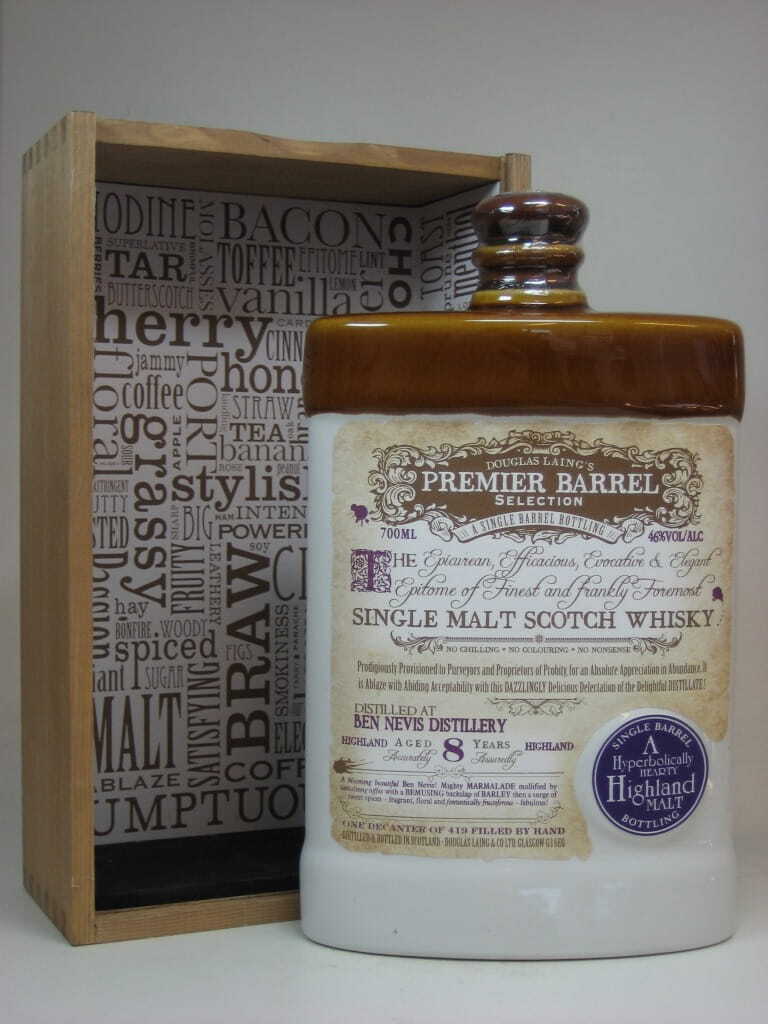Ben Nevis eight Year Old Single Barrel "ceramic bottle" Douglas Laing "Premier Barrel" 46% vol. 0,7l