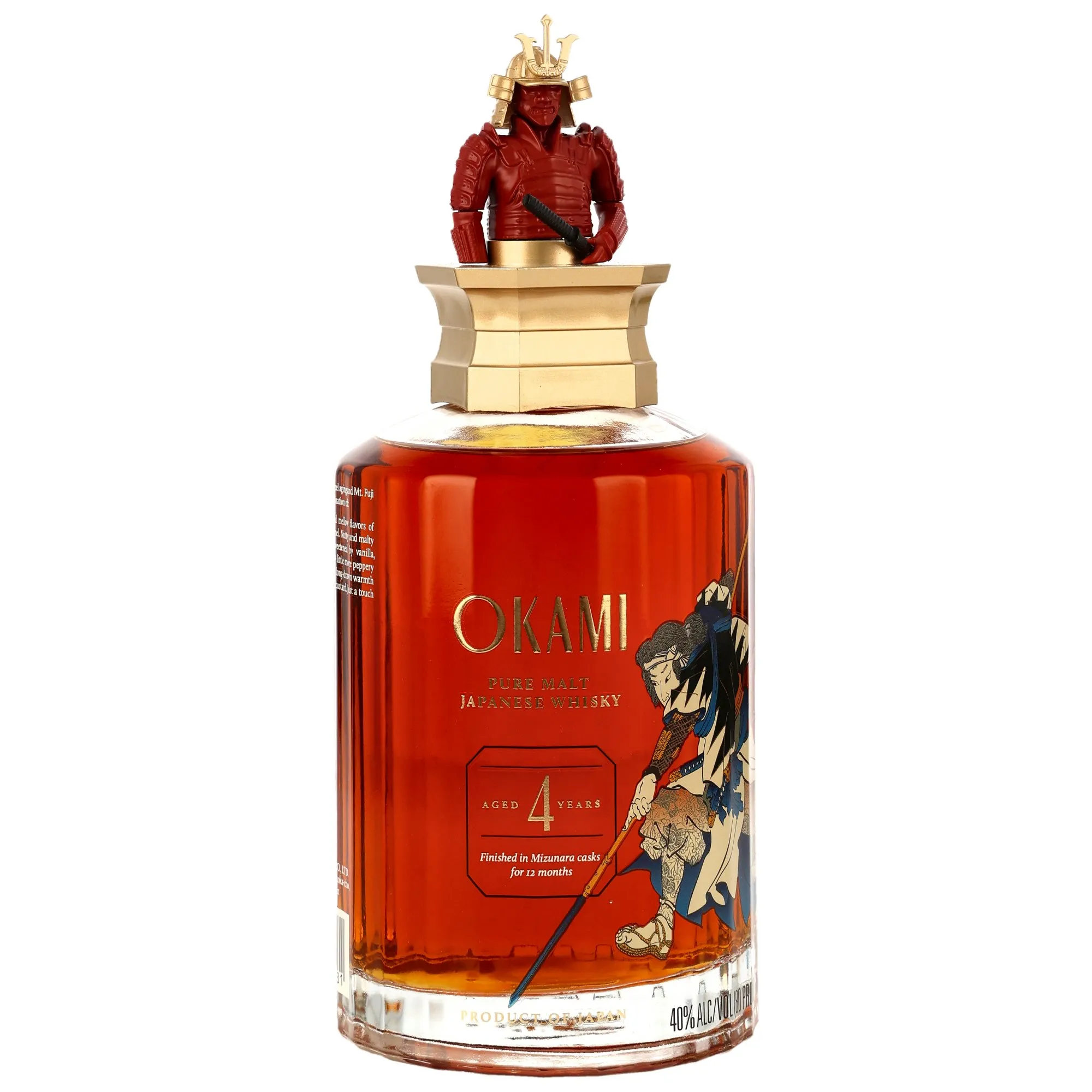 Okami Pure Malt - Mizunara Cask Finish 4 Year Old, Mizunara Cask, 40%