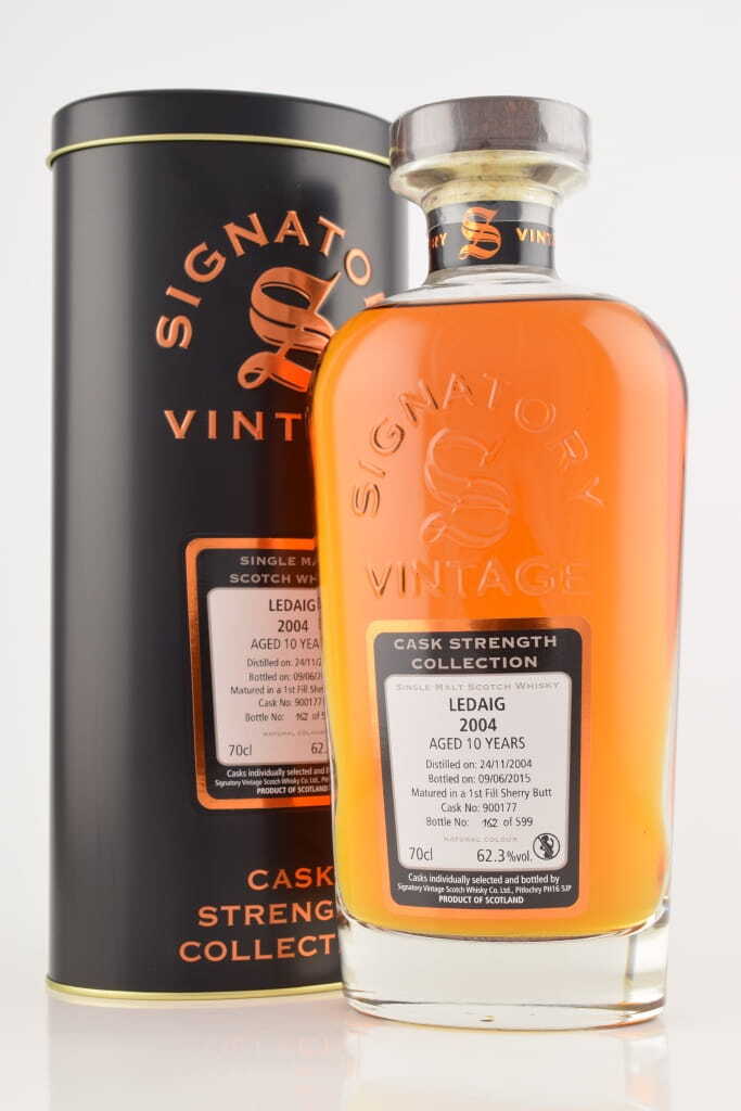 Ledaig 10 Year Old 2004/2015 Signatory Cask Strength Coll. 62.3% vol. 0,7l Ledaig 10 Year Old 2004/2015 Signatory Cask Strength Coll. 62.3% vol. 0,7l