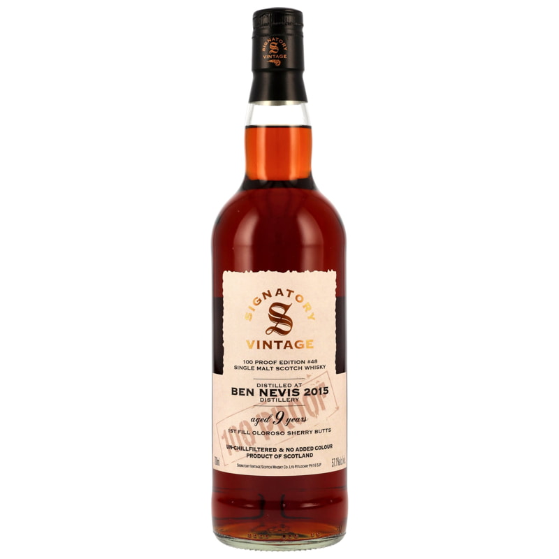 Ben Nevis 2015 100 Proof Edition #48 Signatory Vintage