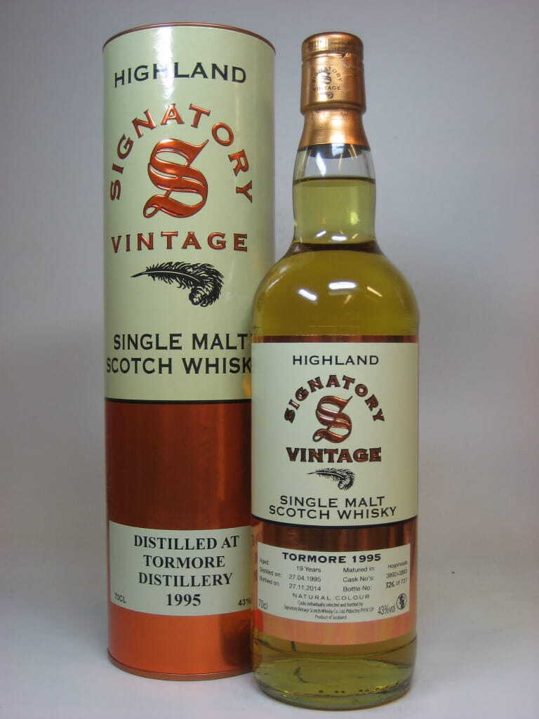 Tormore 19 Jahre 1995/2014 Hogsheads Vintage Signatory 43%vol. 0,7l