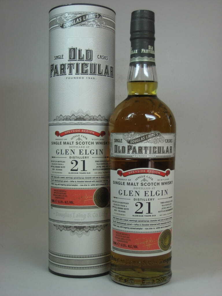 Glen Elgin 21 Jahre 2nd fill Sherry Butt 1992/2013 Douglas Laing "Old Particular" 51,5%vol. 0,7l
