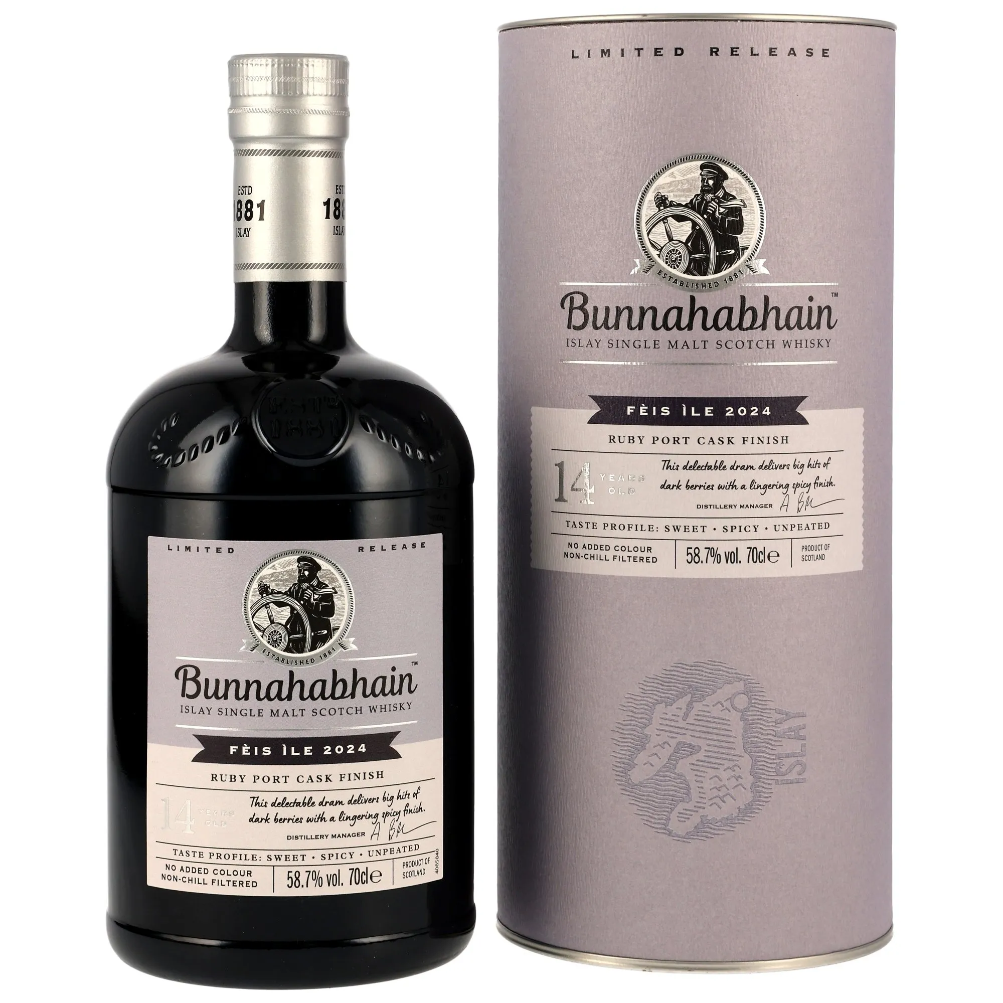 Bunnahabhain 2009/2024 - 14 Year Old - Ruby Port Cask Finish Feis Ile 2024