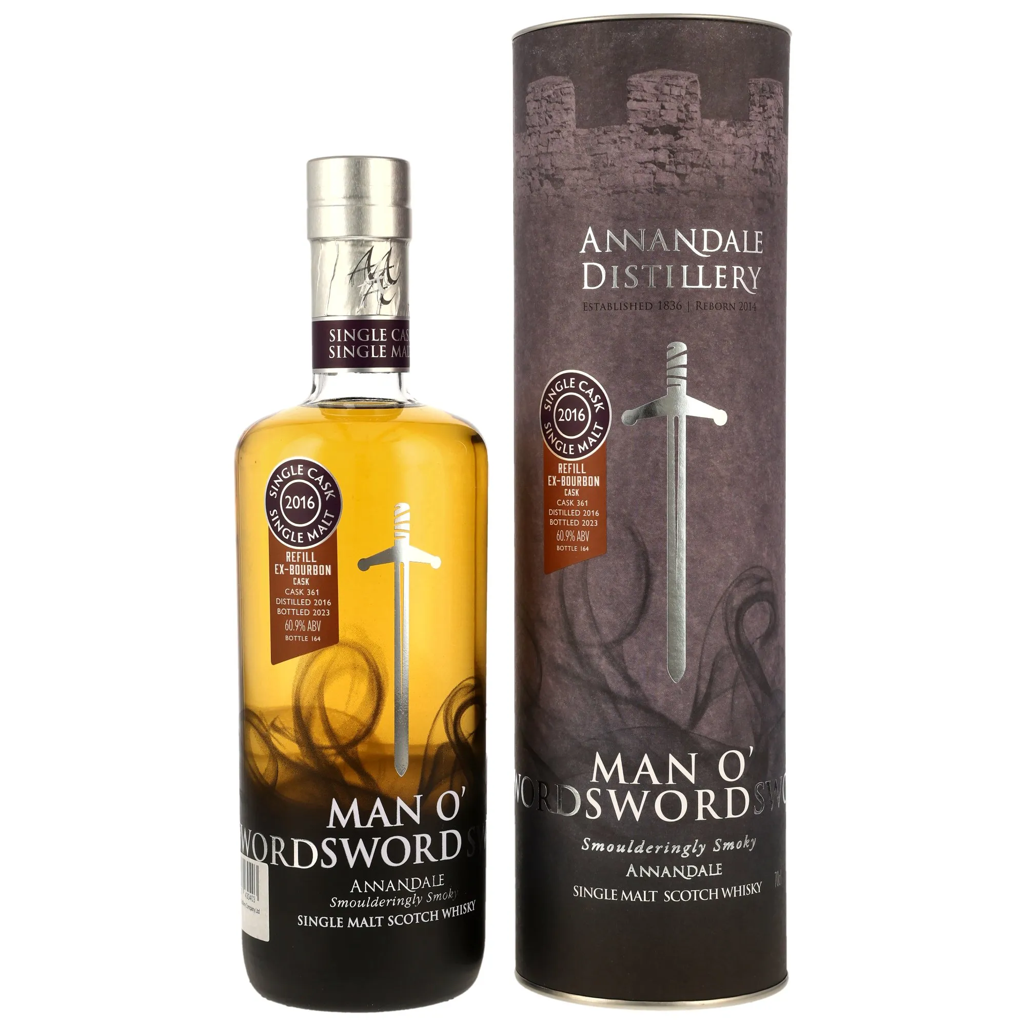 Annandale Man O' Sword Founders Selection 7 Year Old, Bourbon Cask, Cask #361, 2023, 60.9%