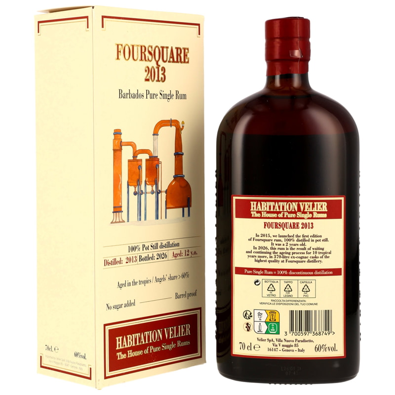 Foursquare 12 year old 2013/2026 - Ex-Cognac Casks - Habitation Velier