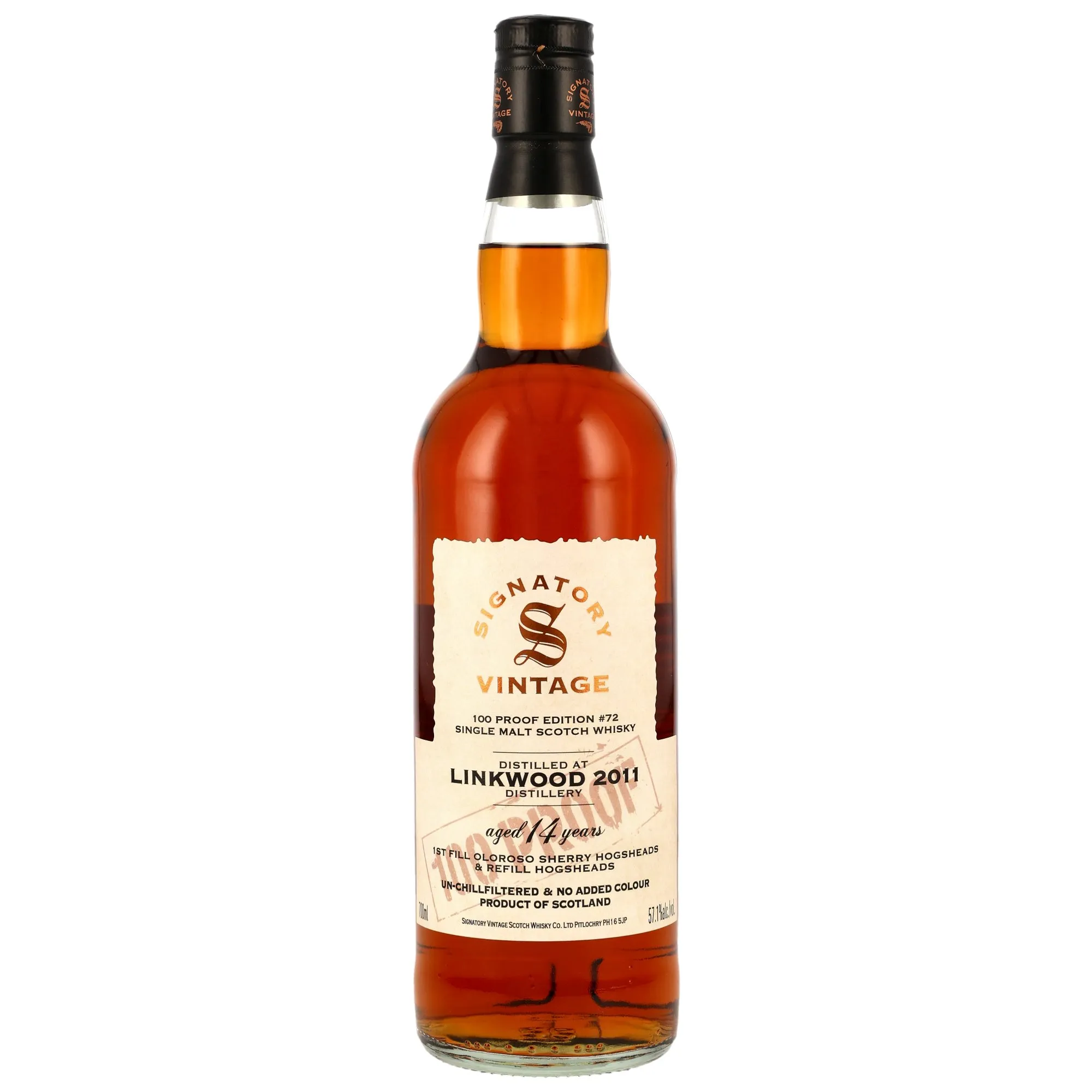 Linkwood 2011/2026 - 14 Jahre - 1st Fill & Refill Oloroso Cask - Signatory 100 PROOF Edition #72
