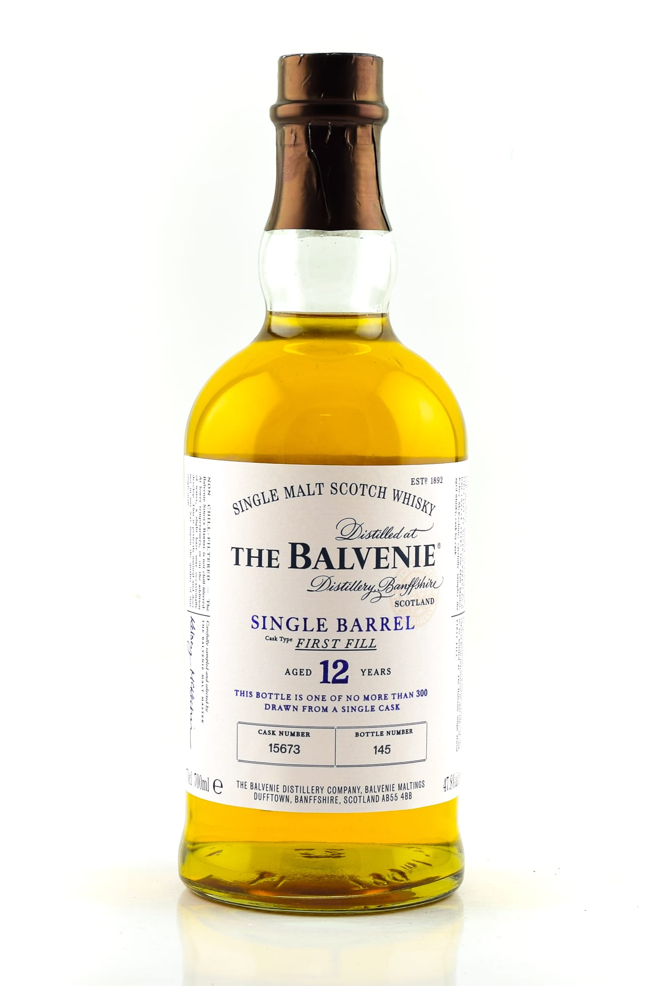 Balvenie Single Barrel 12 Year Old, First Fill Bourbon Cask, 47.8%