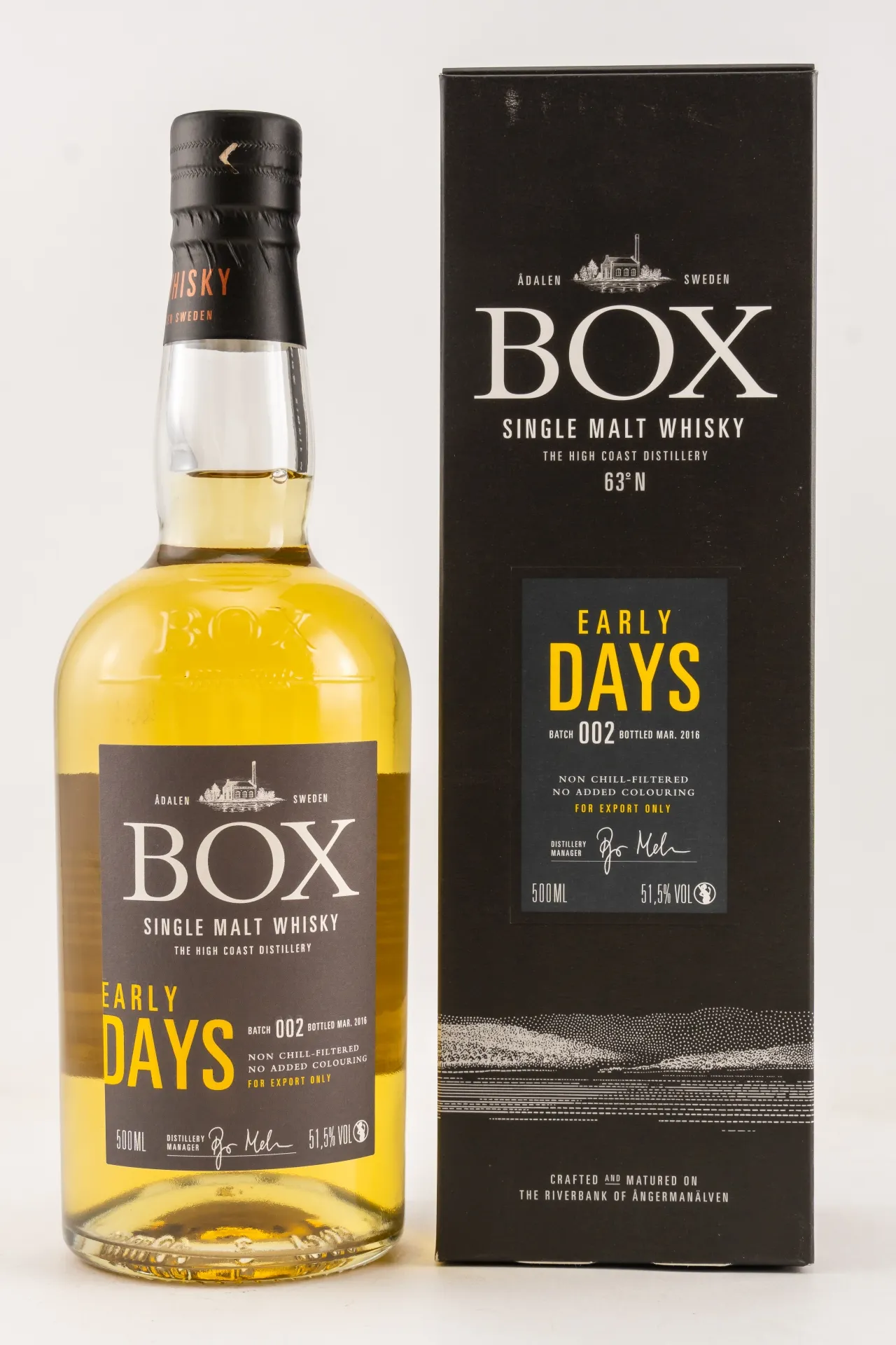 Box Early Days 4 Year Old 5 Year Old, Bourbon Cask, Batch No. 002, 2018, 51.5%