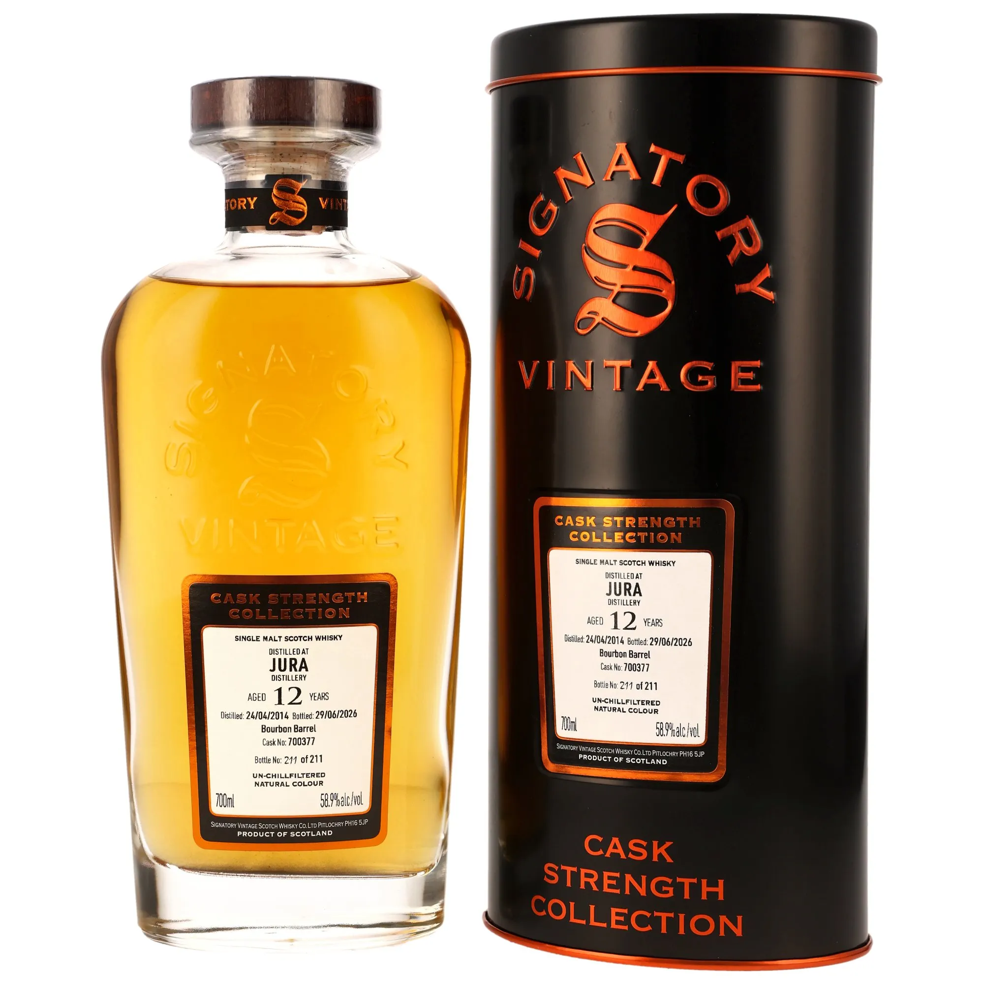 Jura 2014/2026 - 12 Jahre - Bourbon Barrel #700377 - Sig CS