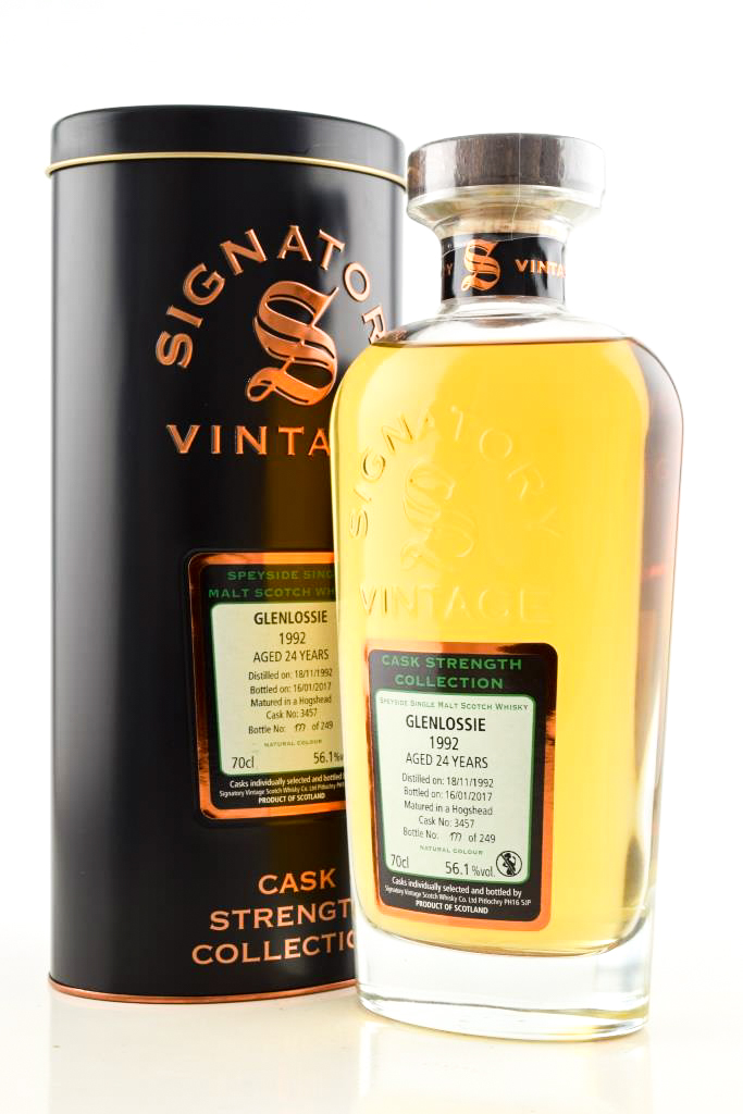 Glenlossie 24 Year Old 1992/2017 Hogshead # 3457 Signatory Cask Strength Coll. 56.1% vol. 0,7l