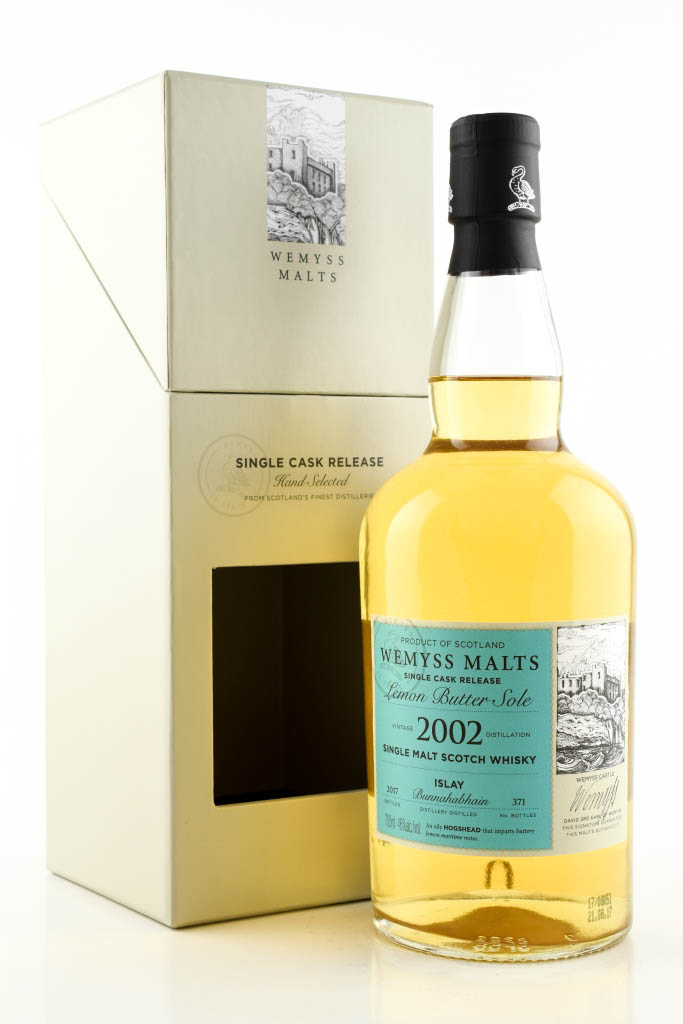 "Lemon Butter Sole" 2002/2017 Bourbon Hogshead Bunnahabhain Wemyss Malts 46% vol. 0,7l