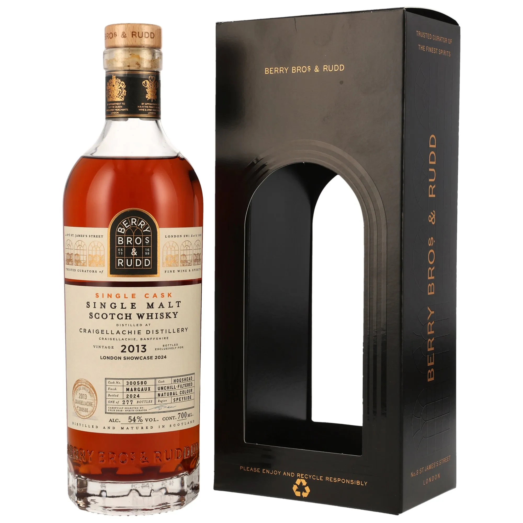 Craigellachie London Showcase 2024 11 Year Old, Hogshead Cask, Cask #300580, 2013, Berry Bros. & Rudd, 54%