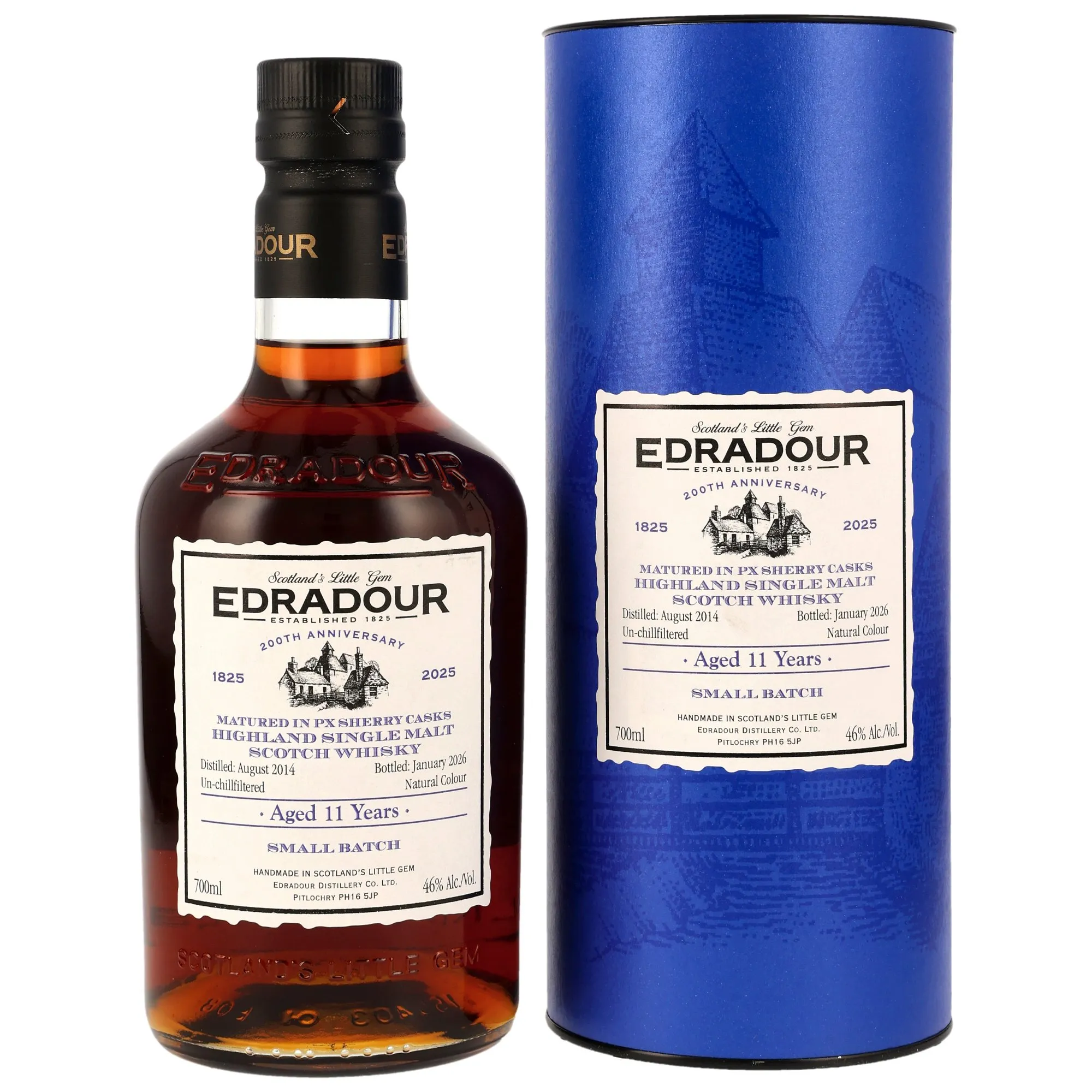 Edradour 200th Anniversary 11 Year Old, PX Sherry Cask, Small Batch, 2026, 46%