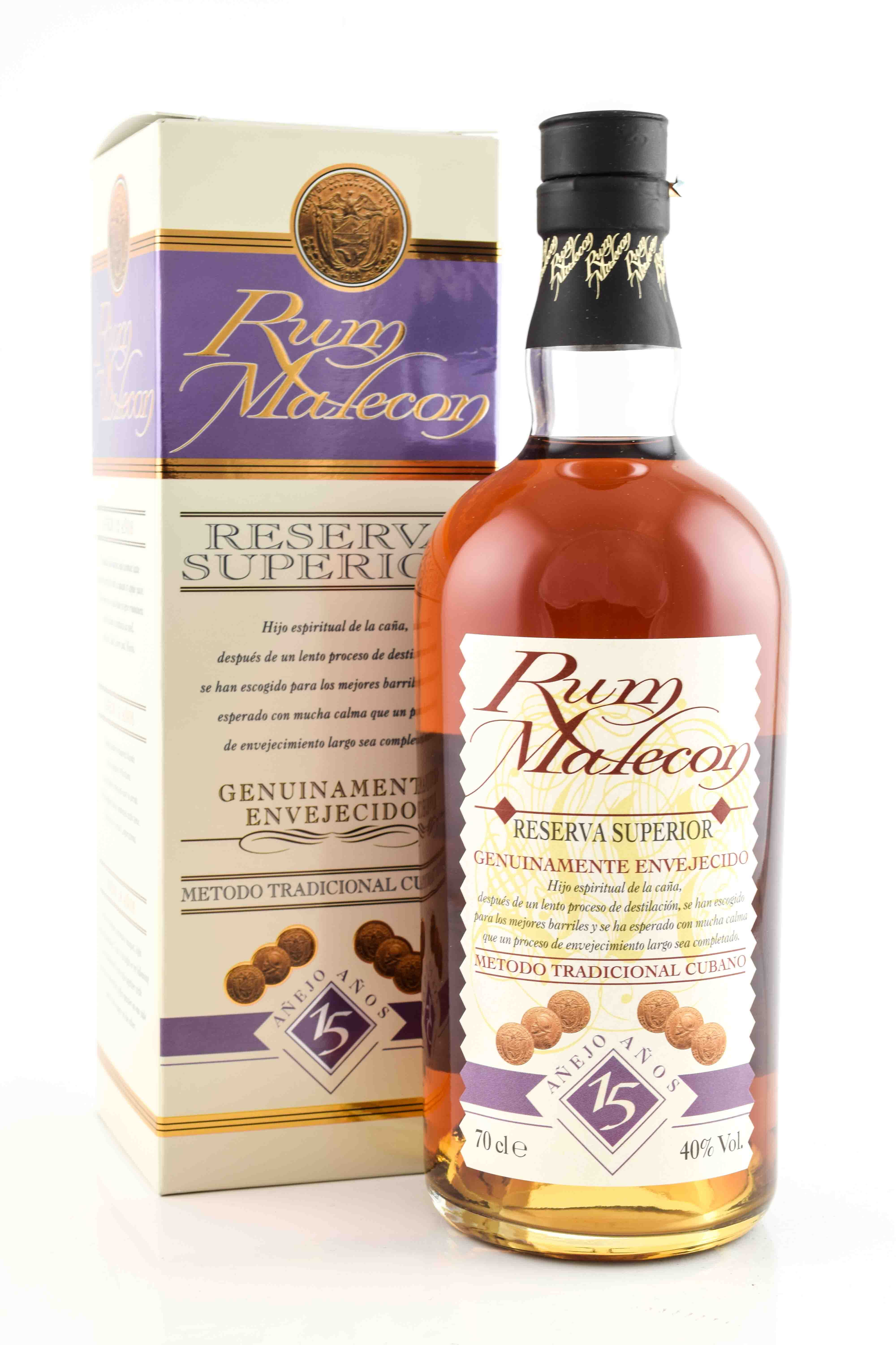 Malecon Reserva Superior 15 Jahre 40%vol. 0,7l Malecon Reserva Superior 15 Jahre 40%vol. 0,7l