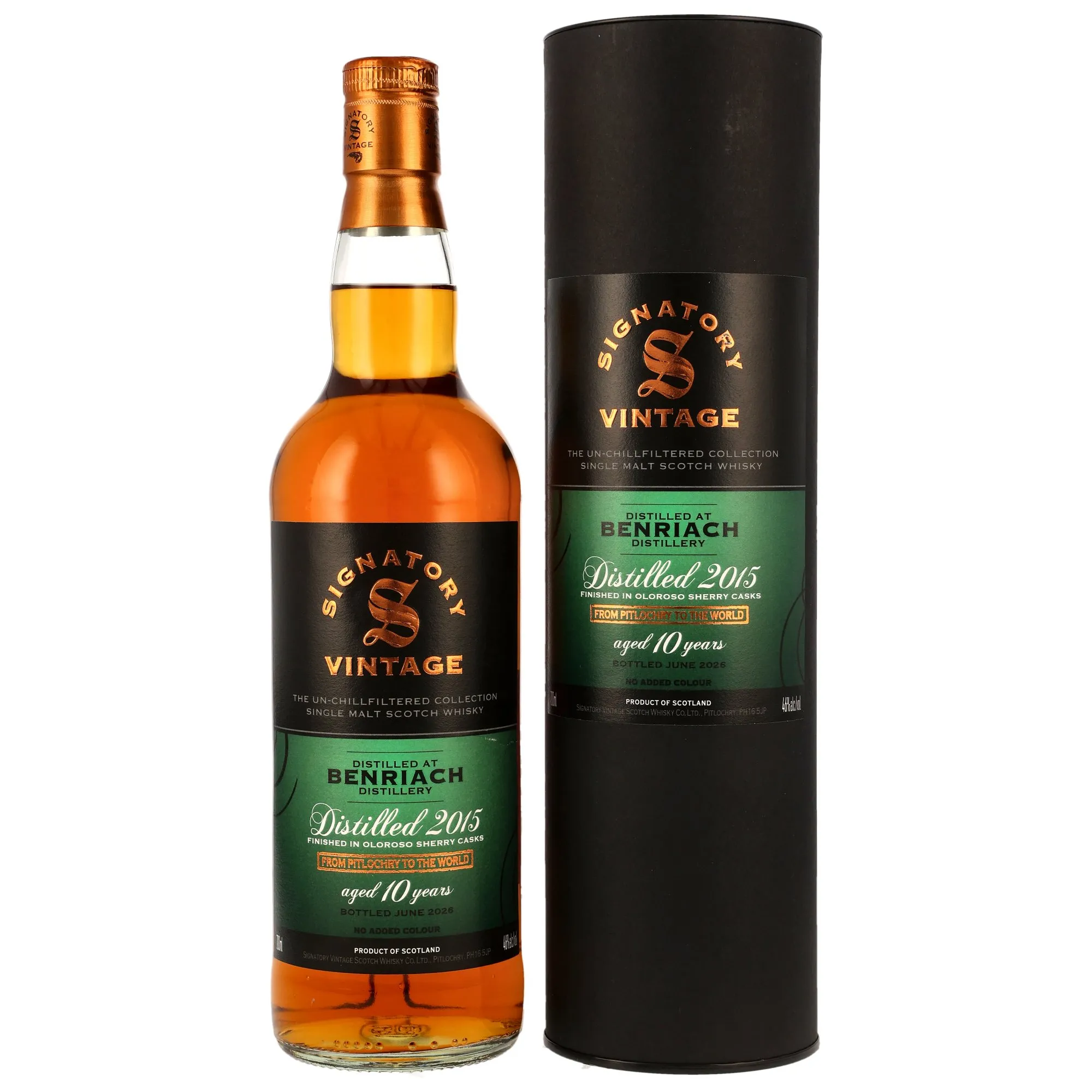 Benriach 2015/2026 - 10 Year Old - Oloroso Sherry Casks Finish - Sig un-chill