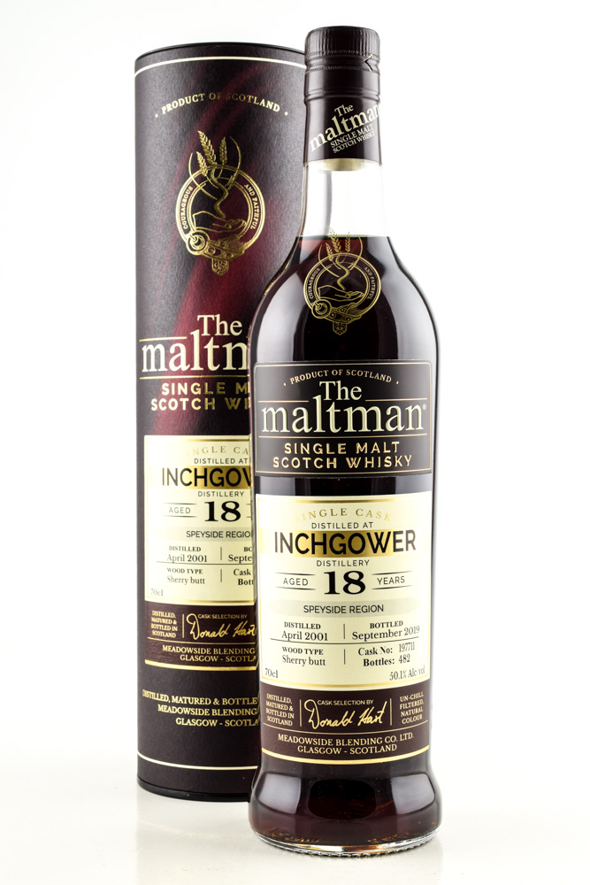 Inchgower 18 Jahre 2001/2019 Sherry Butt #197711 The Maltman 50,1%vol. 0,7l