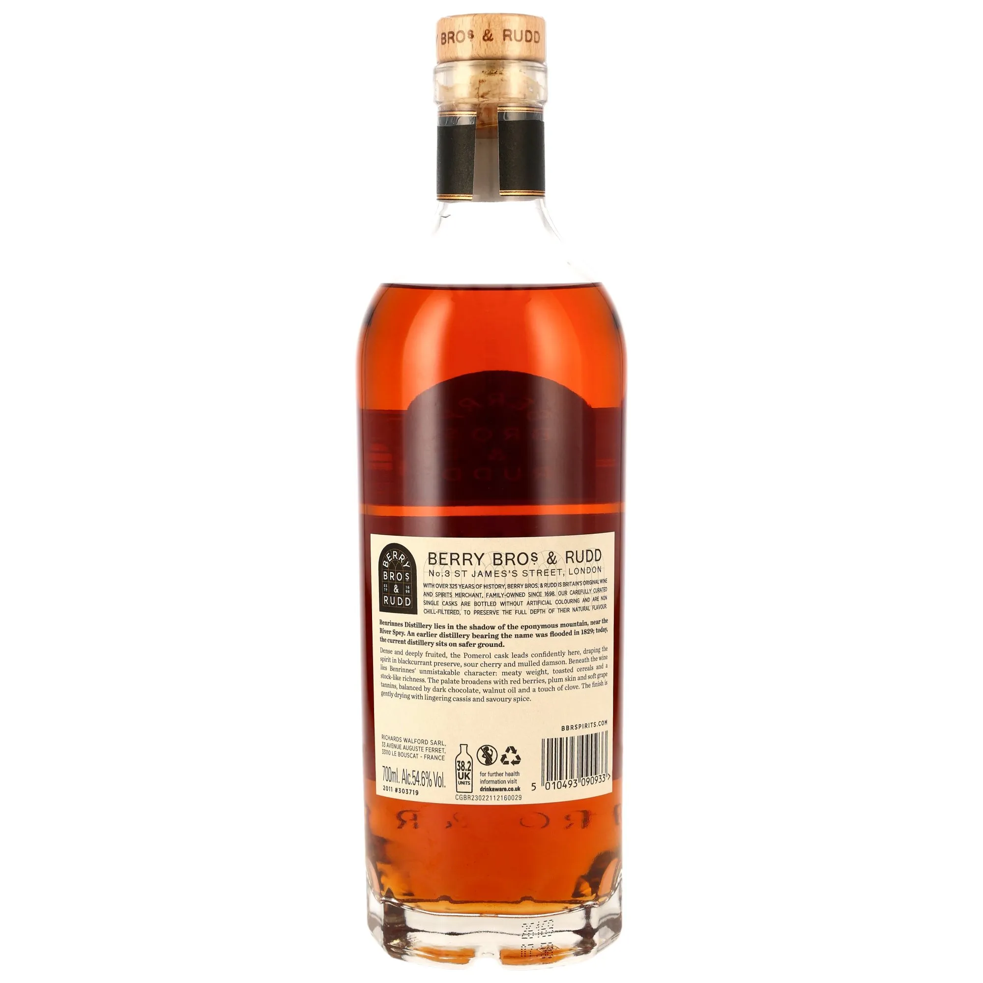 Benrinnes 2011/2026 - 15 Year Old - Pomerol Cask Finish #303719 (Berry Bros. & Rudd) - Kirsch/Nectar