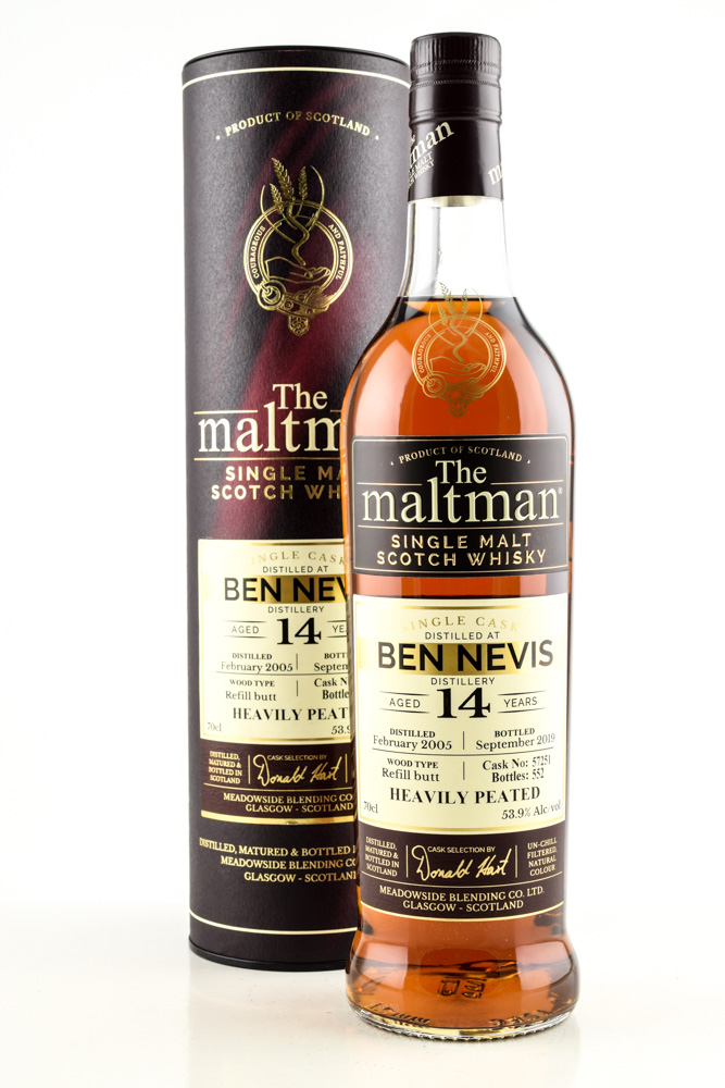 Ben Nevis 14 Jahre 2005/2019 Refill Butt #57251 The Maltman 53,9%vol. 0,7l