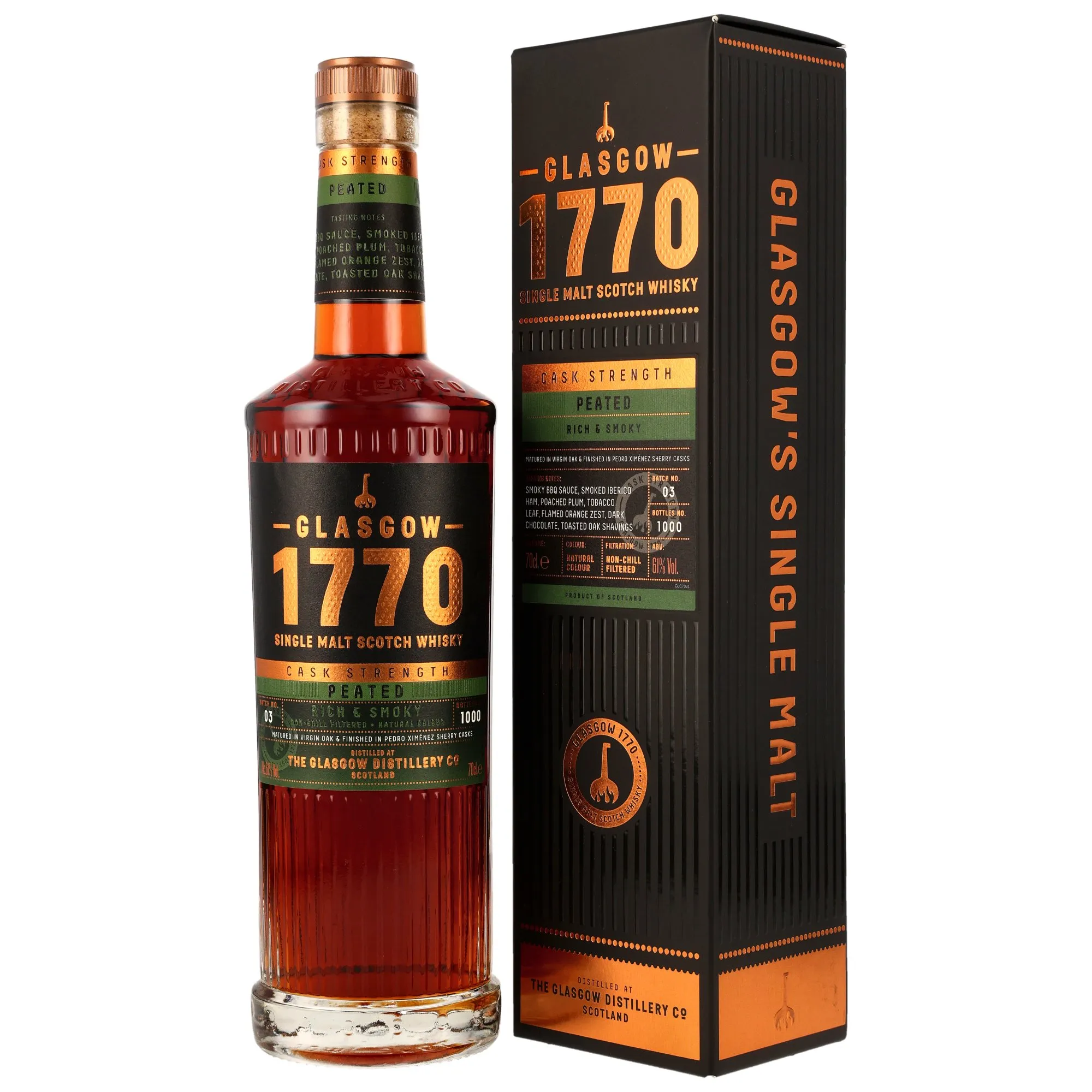 Glasgow 1770 - Peated Cask Strength Batch 3