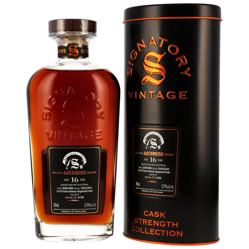 Auchroisk 16 Jahre 1st-fill Pedro Ximénez Sherry Hogshead #3 Finish Signatory Symington’s Choice