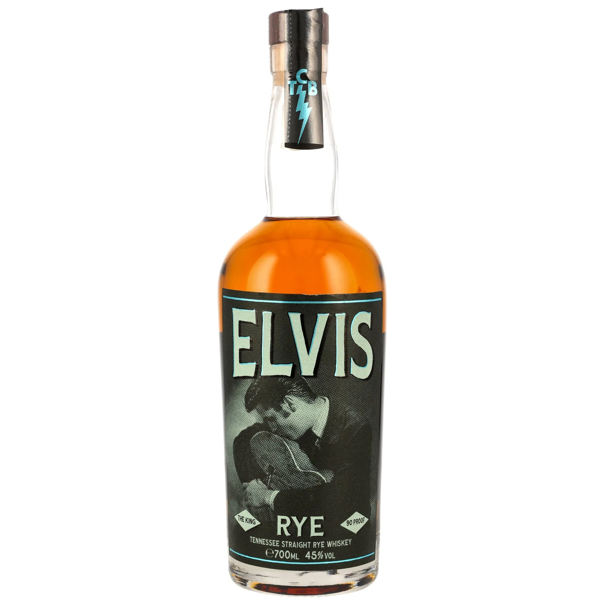 Elvis The King Tennessee Straight Rye Whiskey 3 Year Old, American White Oak Cask, 2022, 45%