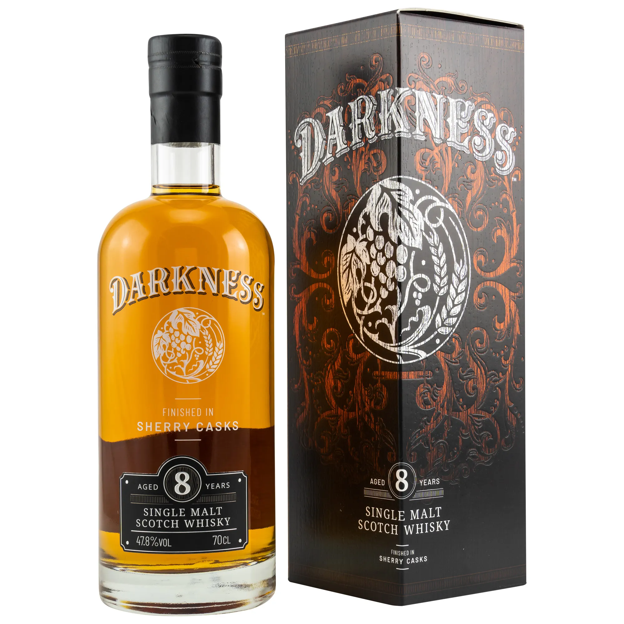 Darkness Sherry Cask Finish 8 Year Old, Bourbon & Oloroso Sherry Cask, Atom Brands, 47.8%