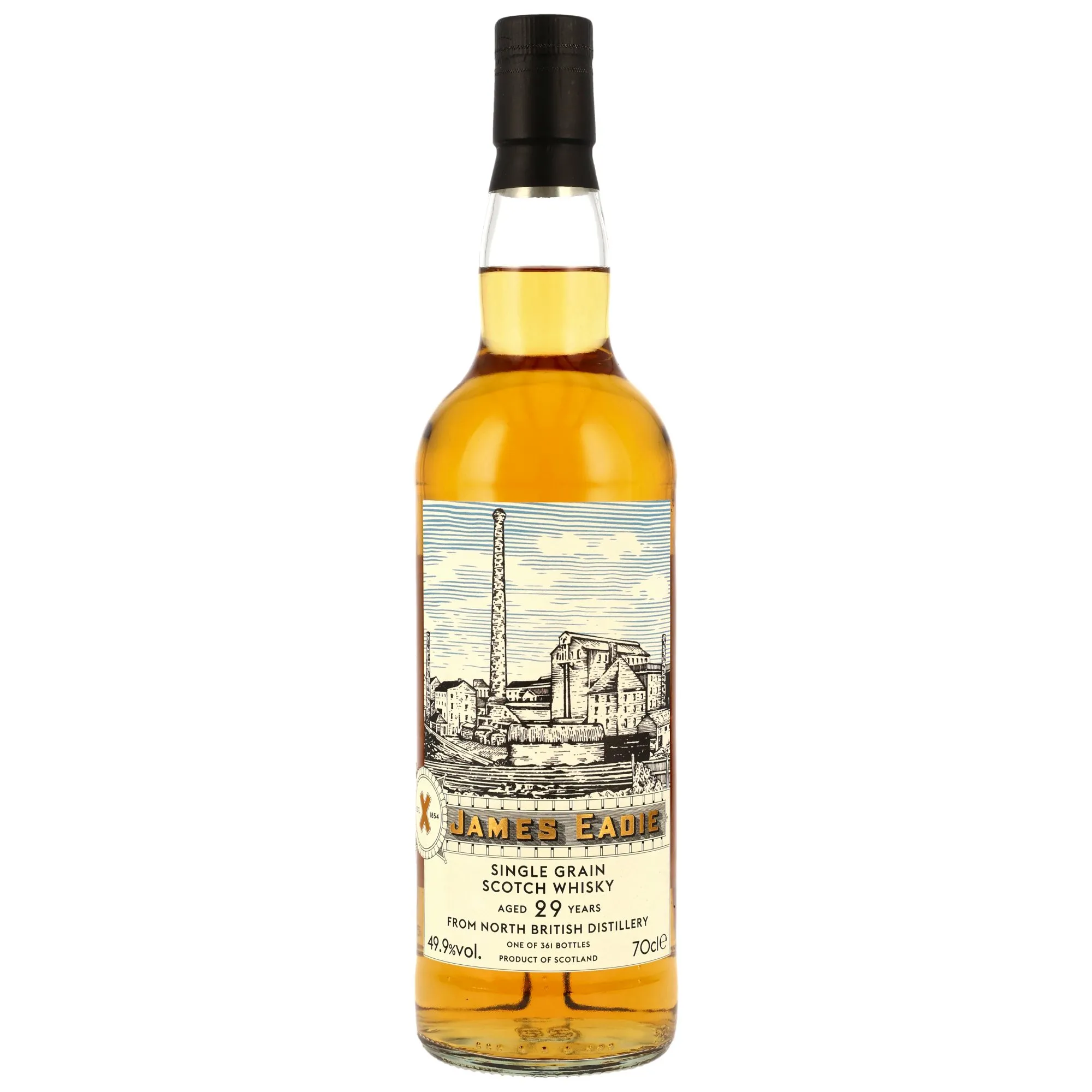 North British Single Grain 29 Year Old, Refill Hogshead Cask, 1995, James Eadie, 49.9%