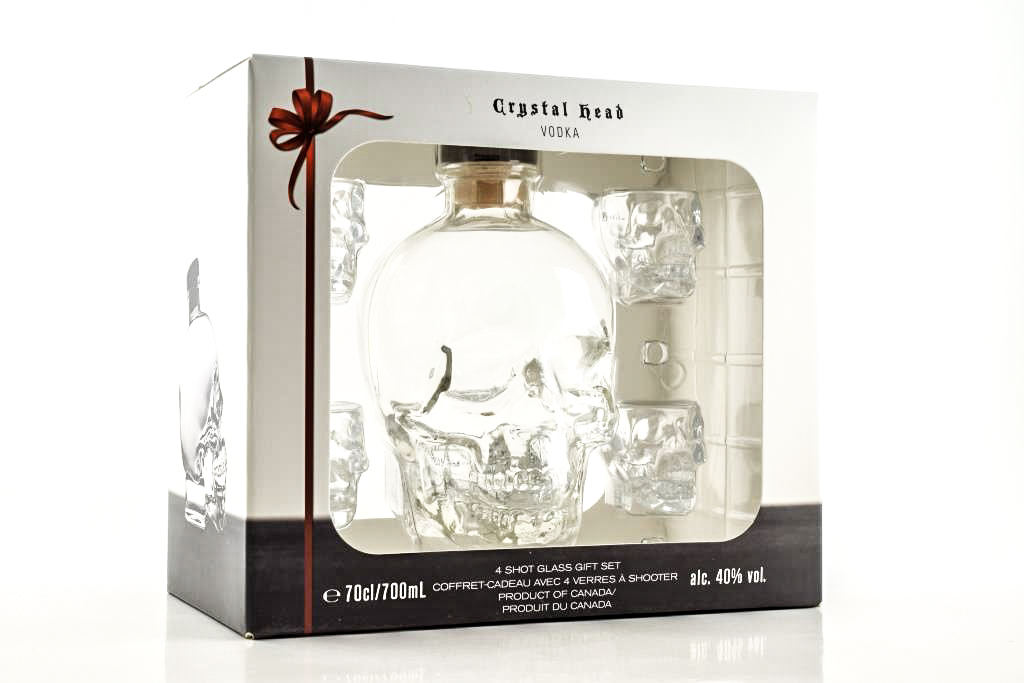 Crystal Head Vodka 40% vol. 0.7l - 4 glasses Crystal Head Vodka 40% vol. 0.7l - 4 glasses