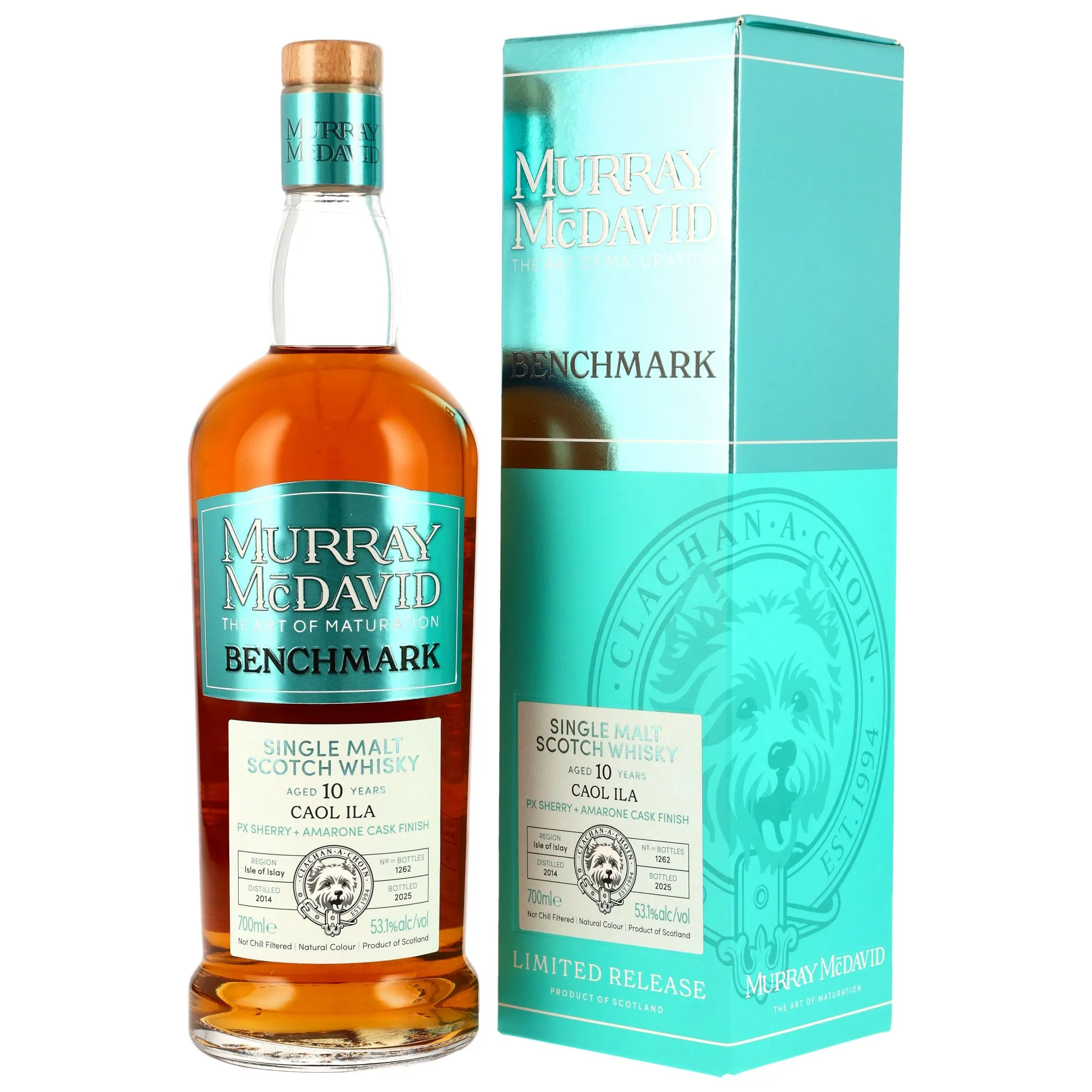 Caol Ila Benchmark 10 Year Old, PX Sherry & Amarone Cask, Cask #1282, 2014, Murray McDavid, 53.1%