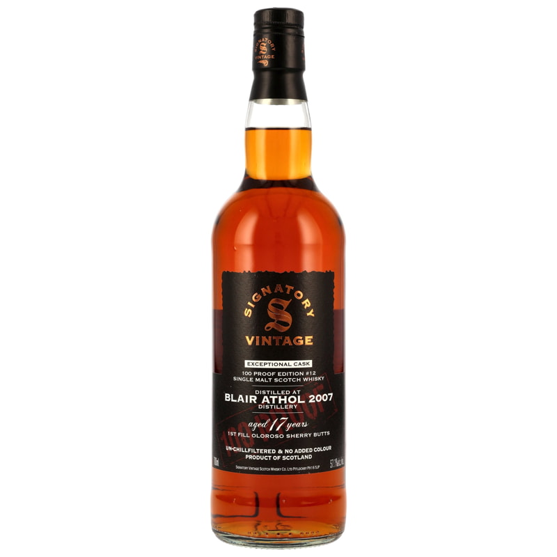 Blair Athol 17 year old Exceptional Cask 100 Proof Edition #12 Signatory Vintage
