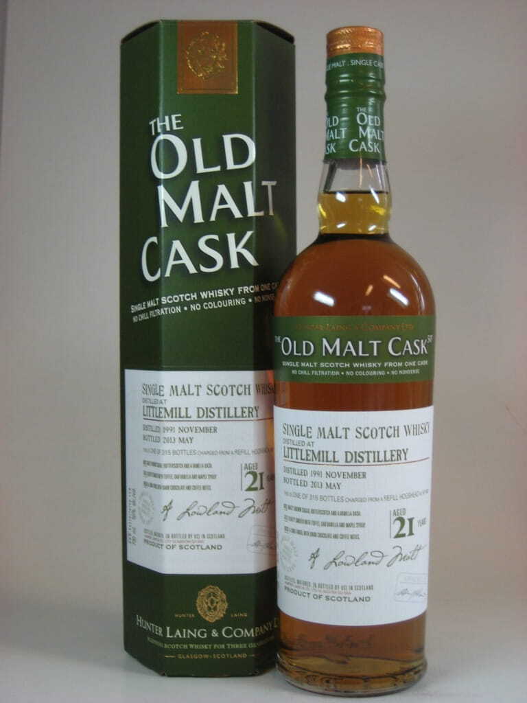 Littlemill 21 Jahre 1991/2013 Hunter Laing "Old Malt Cask" 50%vol. 0,7l