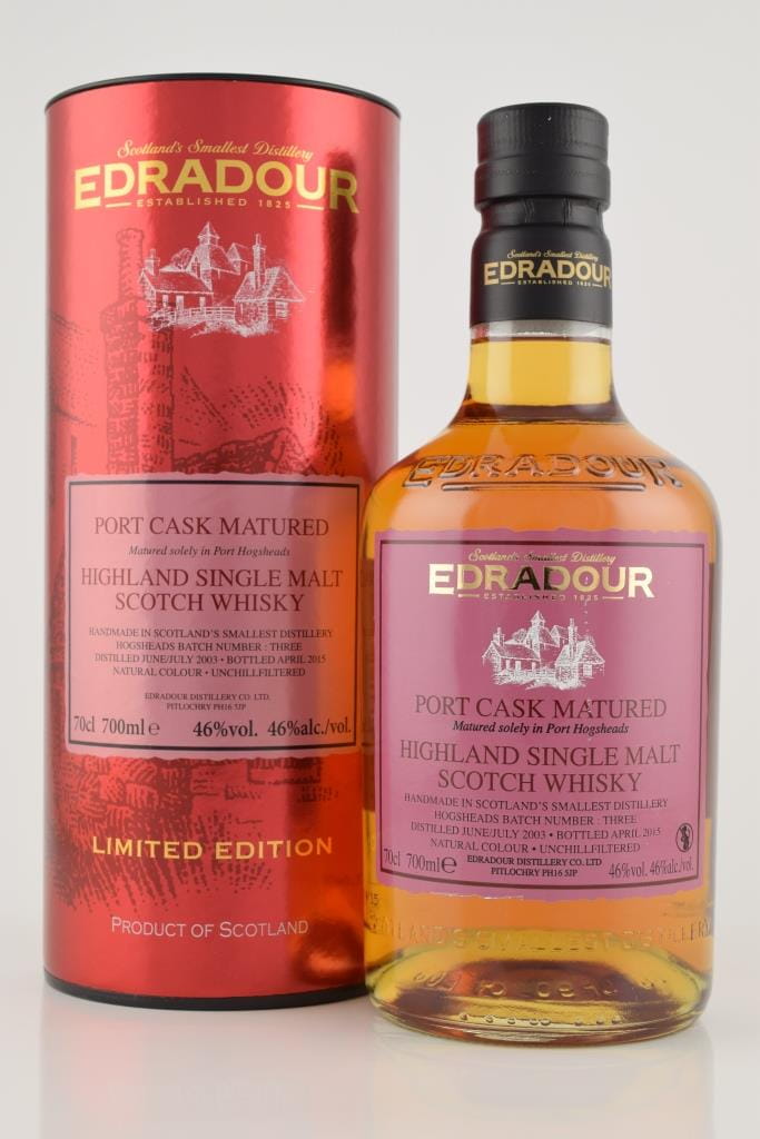 Edradour 2003/2015 Batch # 3 Port Cask Matured 46% vol. 0,7l Edradour 2003/2015 Batch # 3 Port Cask Matured 46% vol. 0,7l