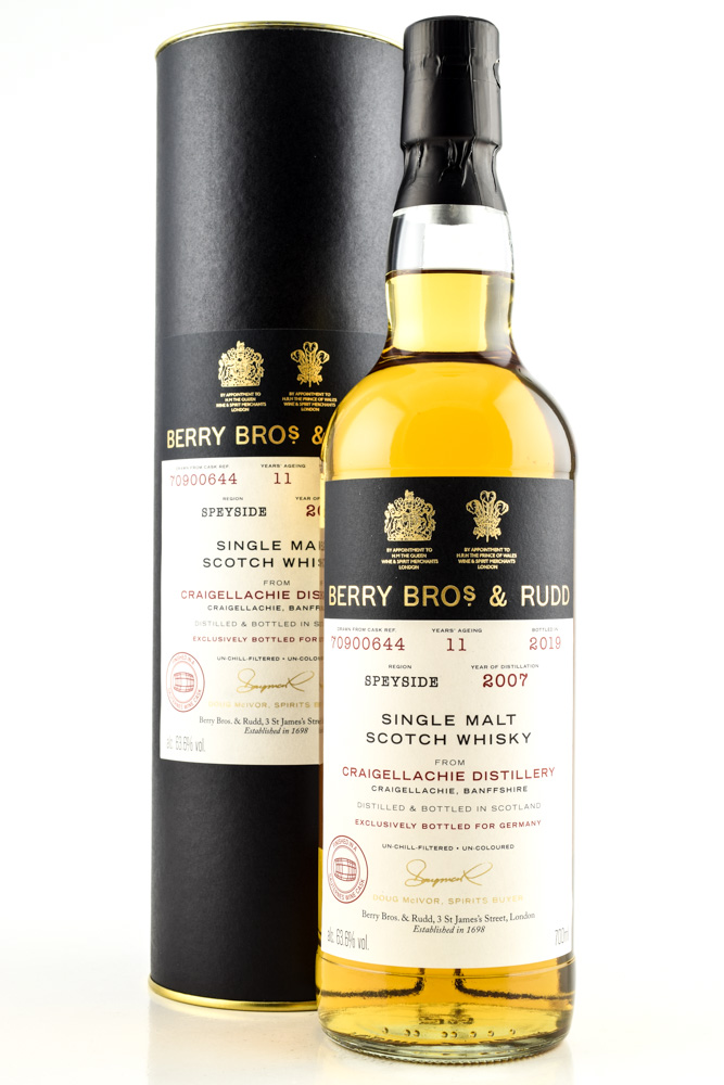 Craigellachie 11 year old 2007/2019 Cask #70900644 Berry Bros. & Rudd 63,6%vol. 0,7l