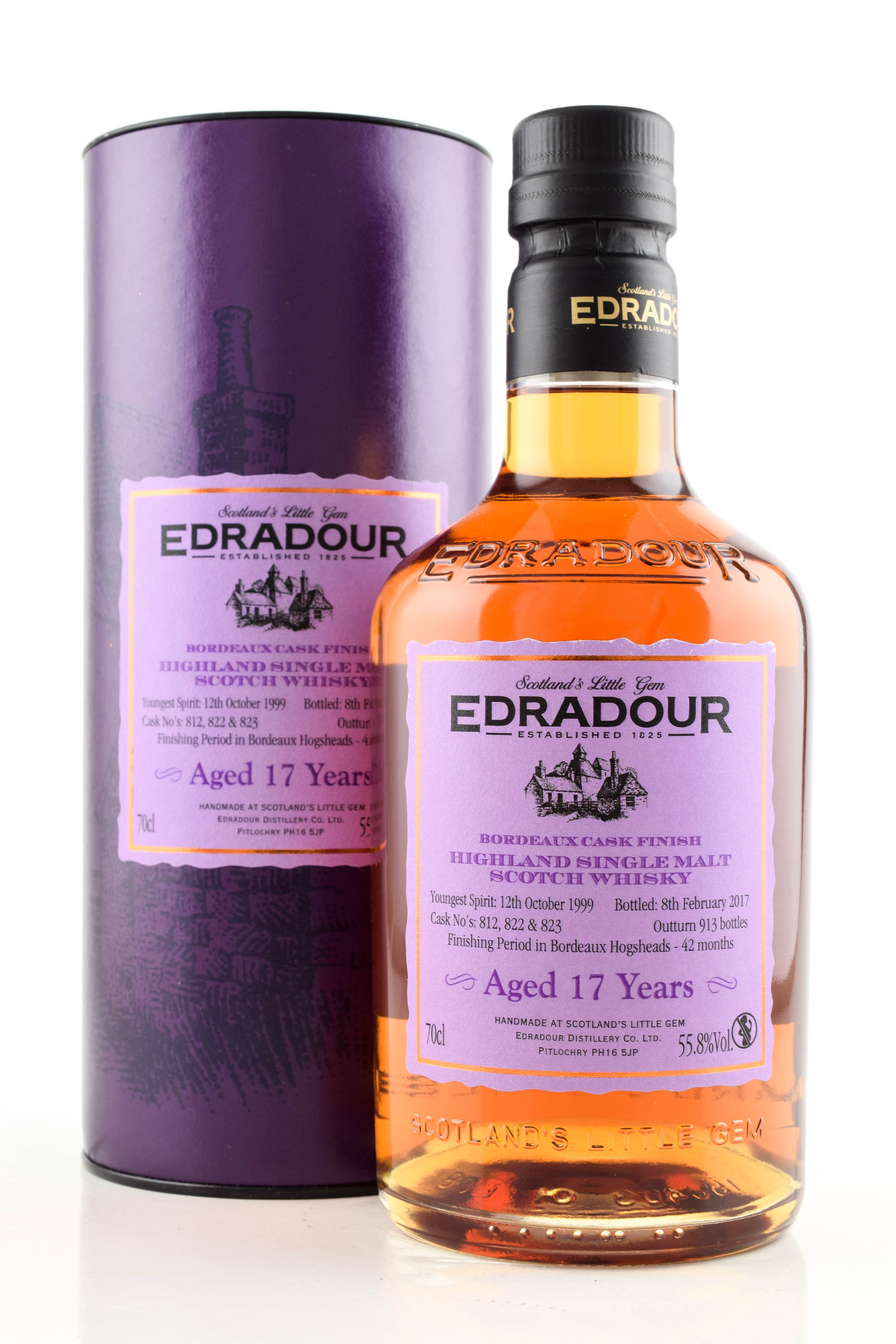 Edradour 17 Year Old 1999/2017 Bordeaux Cask Finish 55.8% vol. 0,7l