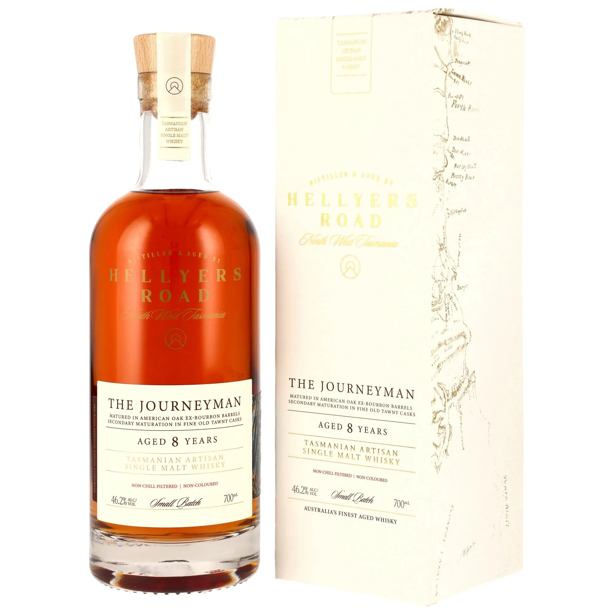 Hellyers Road The Journeyman 8 Year Old, American Oak Ex-Bourbon & Tawny Cask, Small Batch, 46.2%