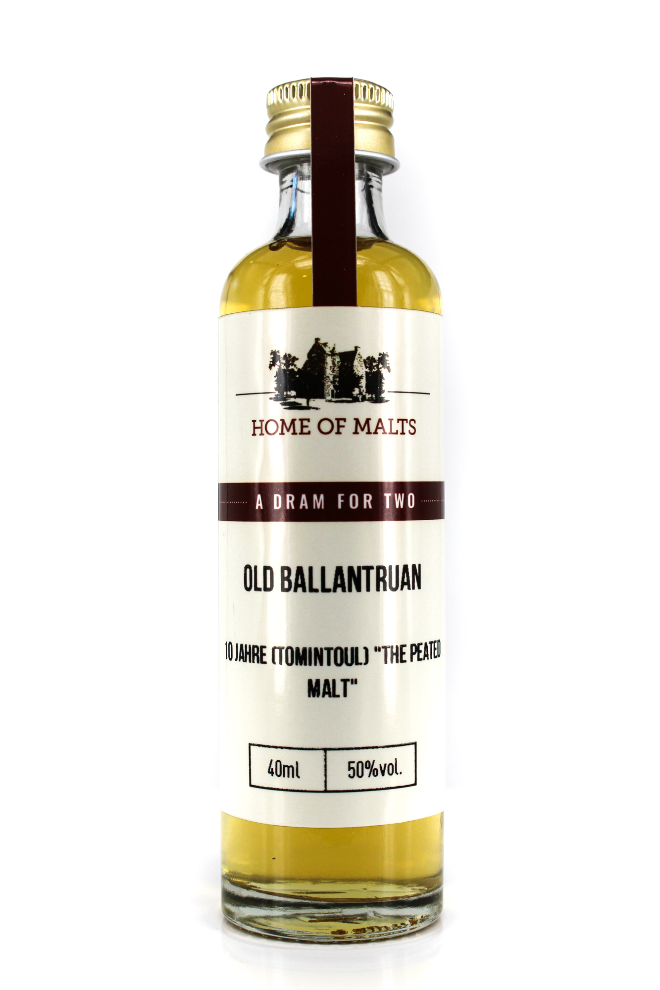 Old Ballantruan 10 Jahre (Tomintoul) "The Peated Malt" 50%vol. Sample 0,04l Old Ballantruan 10 Jahre (Tomintoul) "The Peated Malt" 50%vol. Sample 0,04l
