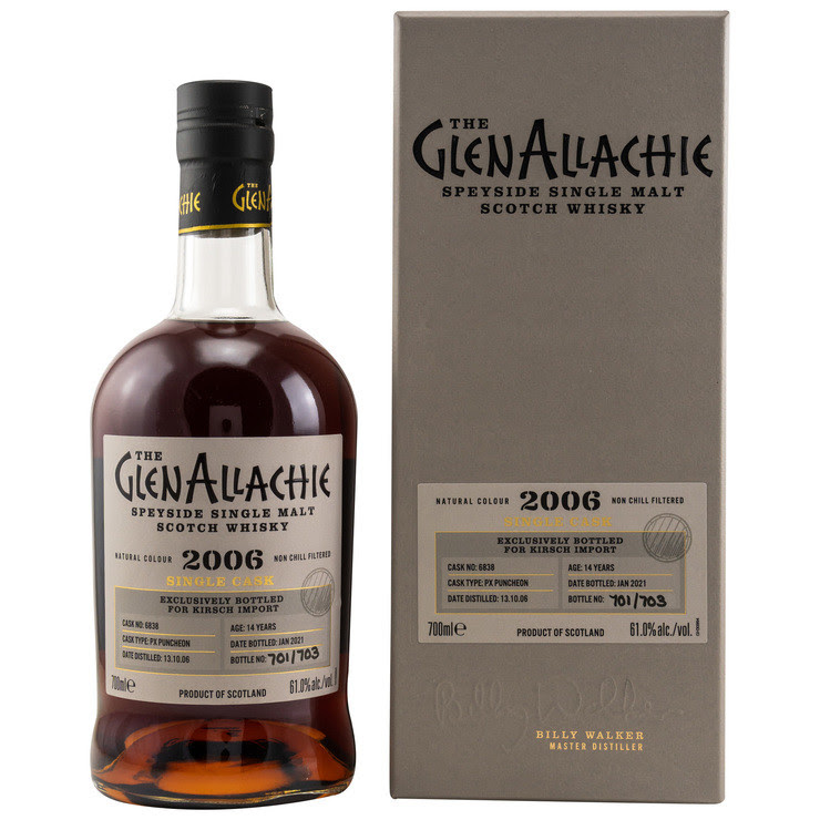 GlenAllachie 14 year old 2006/2021 PX Puncheon #6838 61%vol. 0,7l
