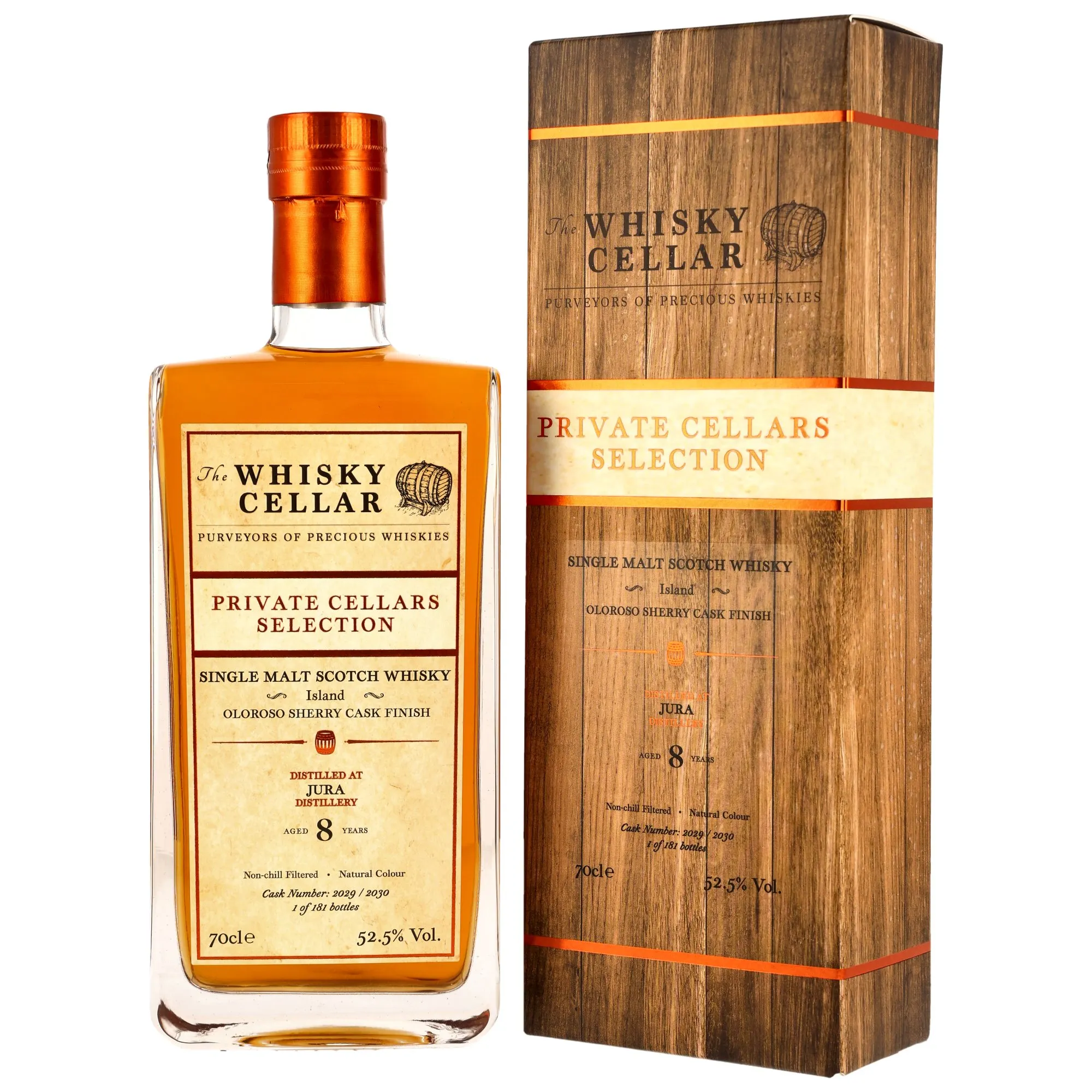 Jura 8 Year Old - Oloroso Sherry Cask Finish #2029 + 2030 (The Whisky Cellar)